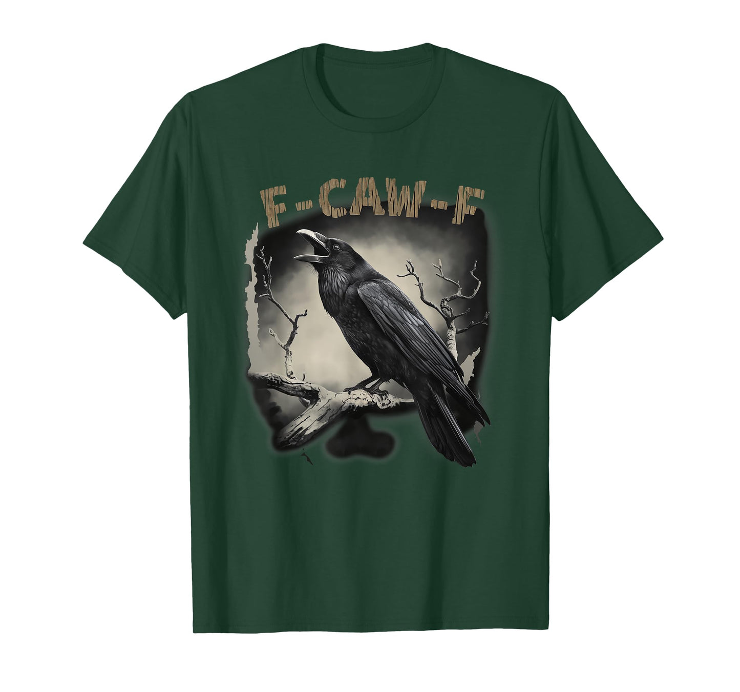 Black Crow, F-Caw-F Funny Black Bird T-Shirt