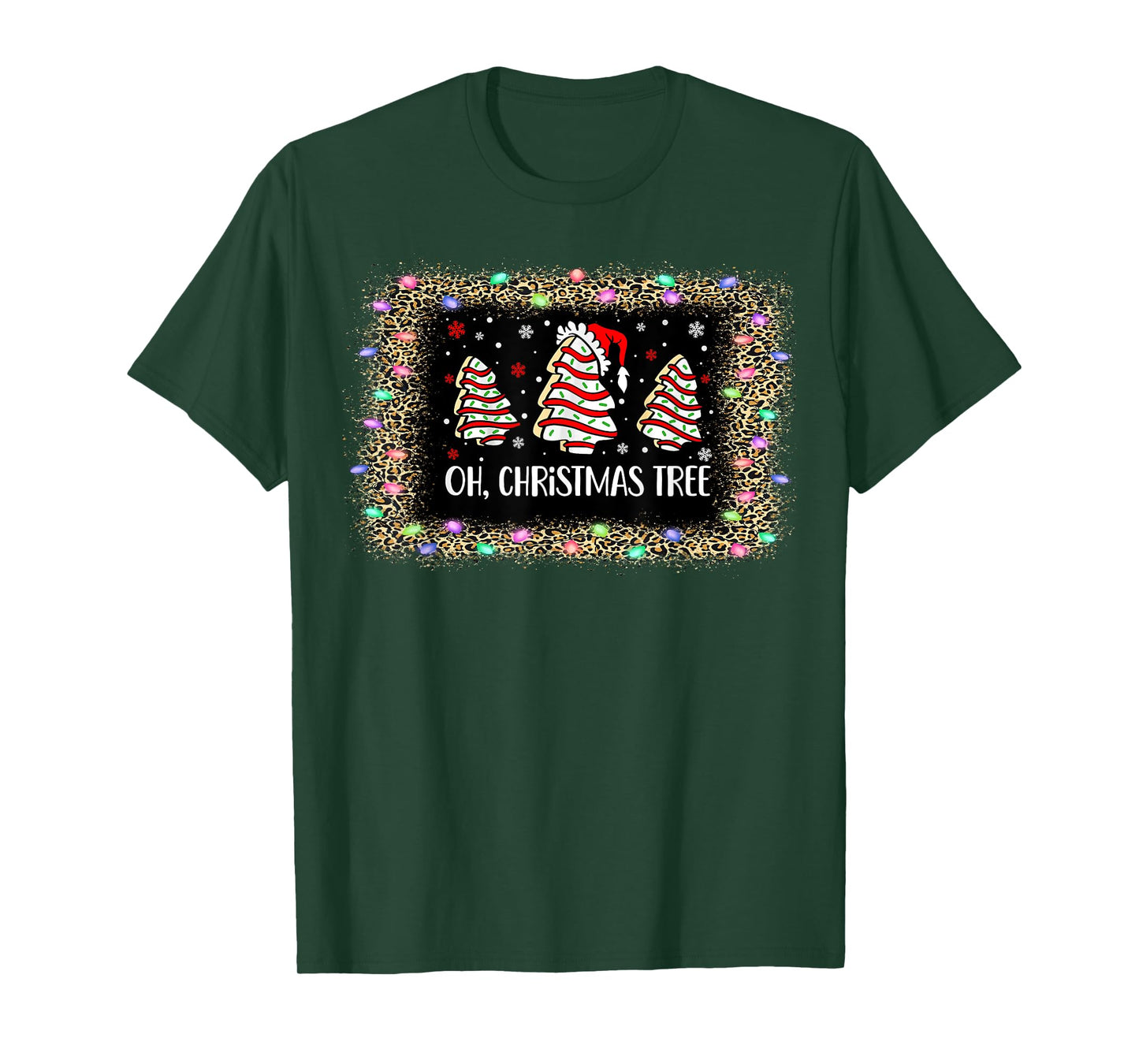 Groovy Oh Christmas Tree Cakes Debbie Becky Jen Cake Lovers T-Shirt