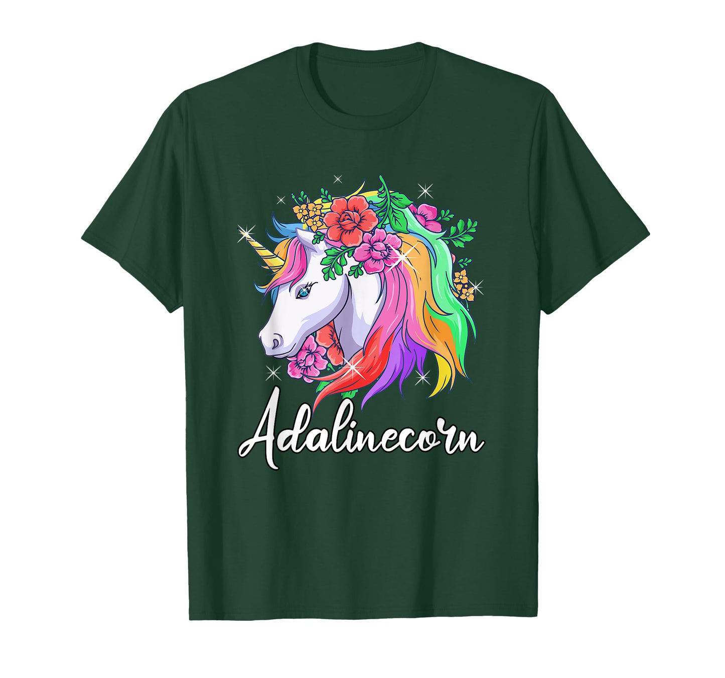 Cute Adalinecorn Personalized Name Unicorn Adaline T-Shirt