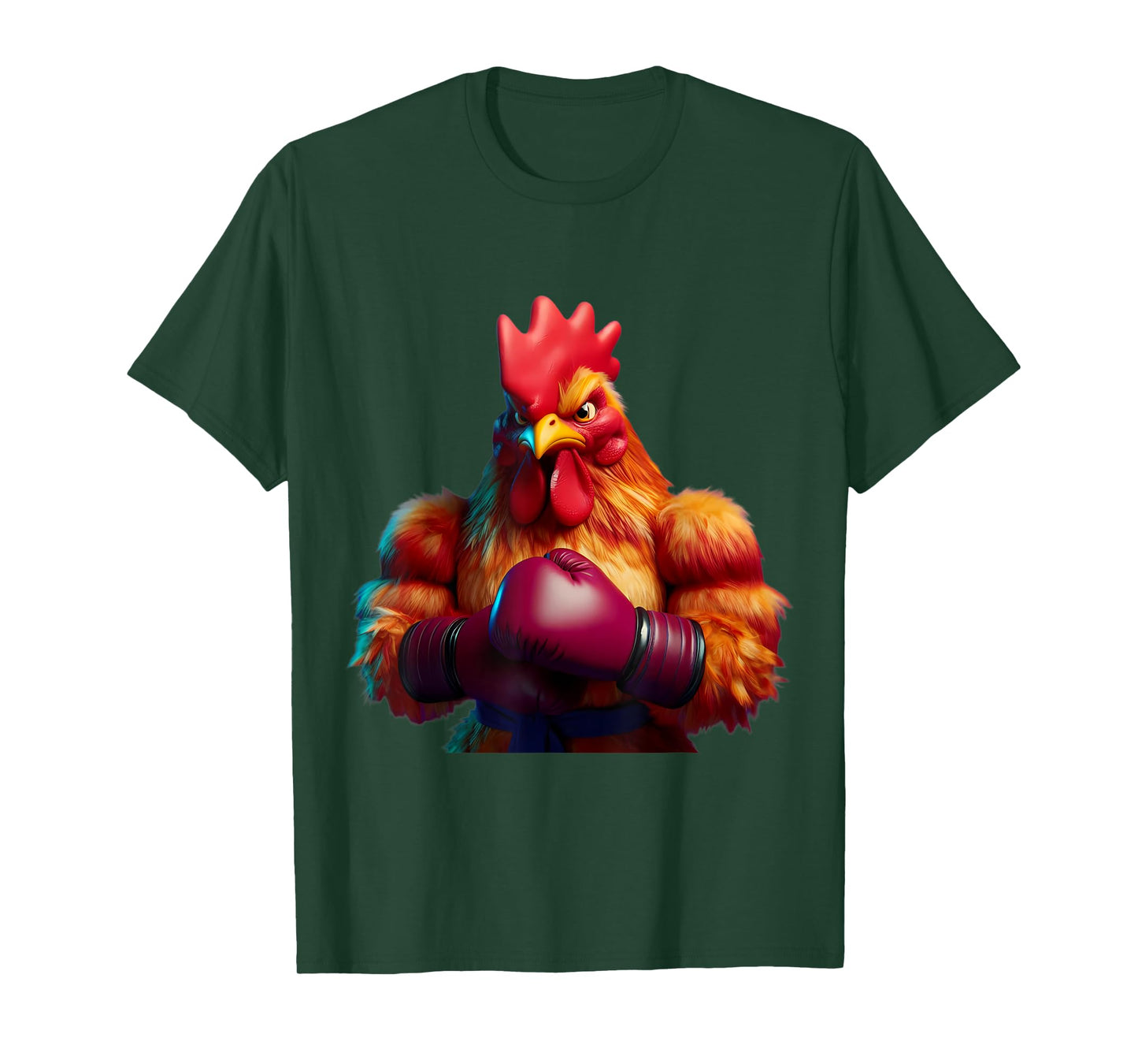 Boxing Chicken Boxer Kickboxer MMA Fighter Combat Sports Gym T-Shirt