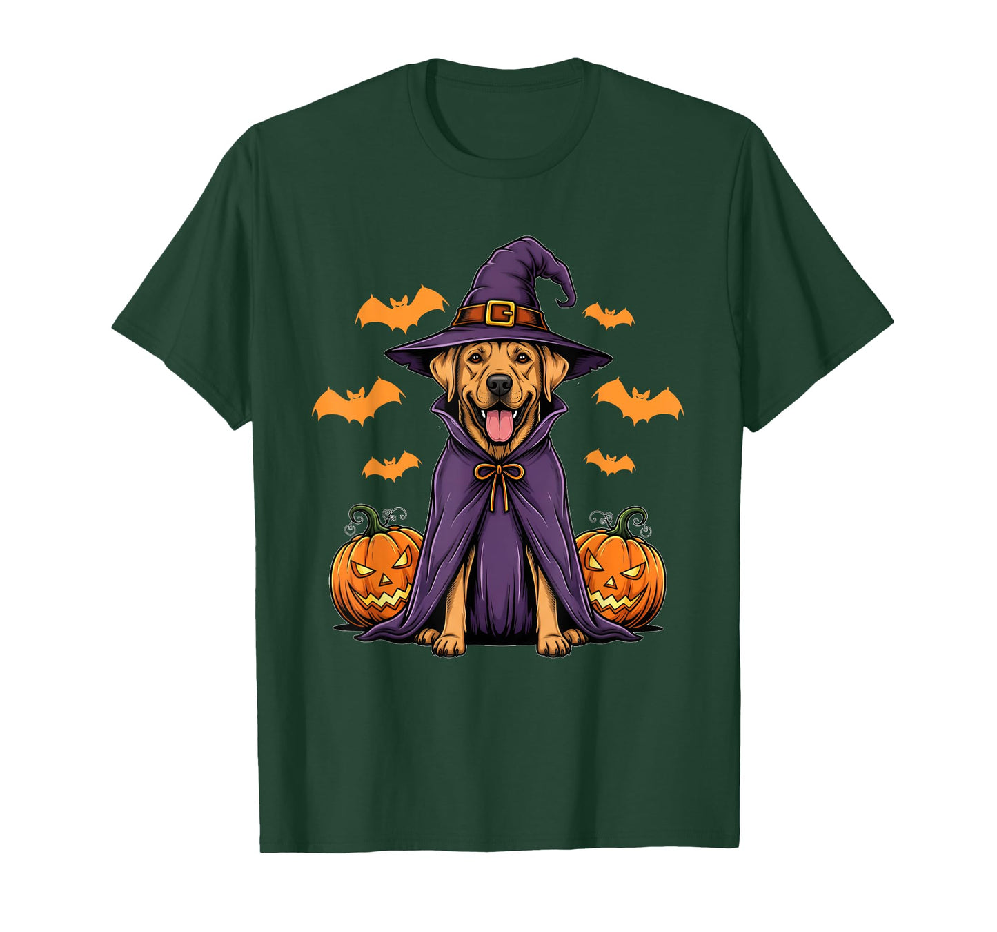 Labrador Retriever Dog Witch Halloween Pumpkin Costume T-Shirt