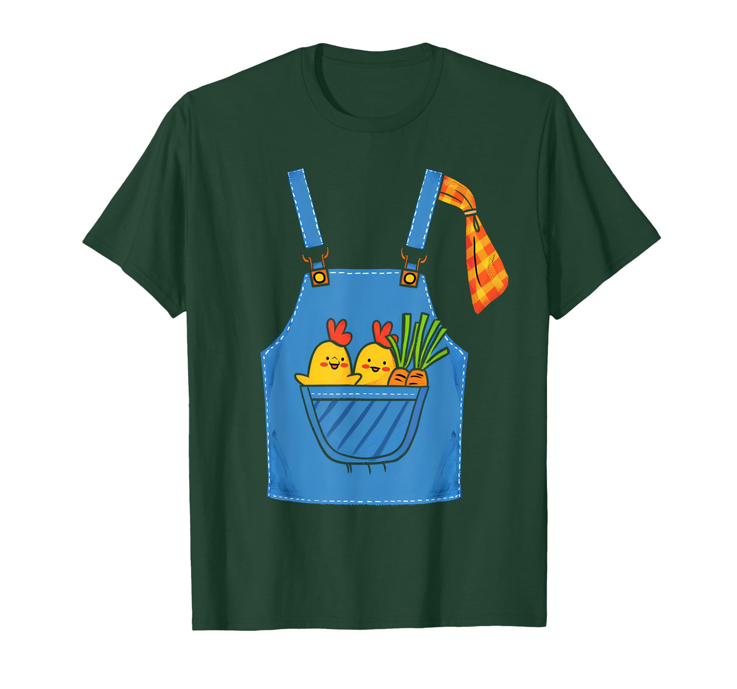Farmer Costume Halloween Simple Cute Farm Women Men Kids T-Shirt