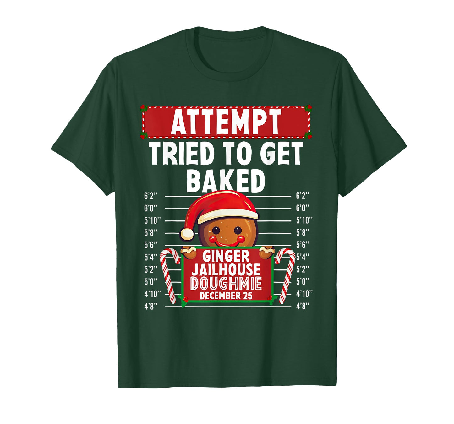 Attempt Ginger Jailhouse Christmas Xmas Gingerbread Holiday T-Shirt