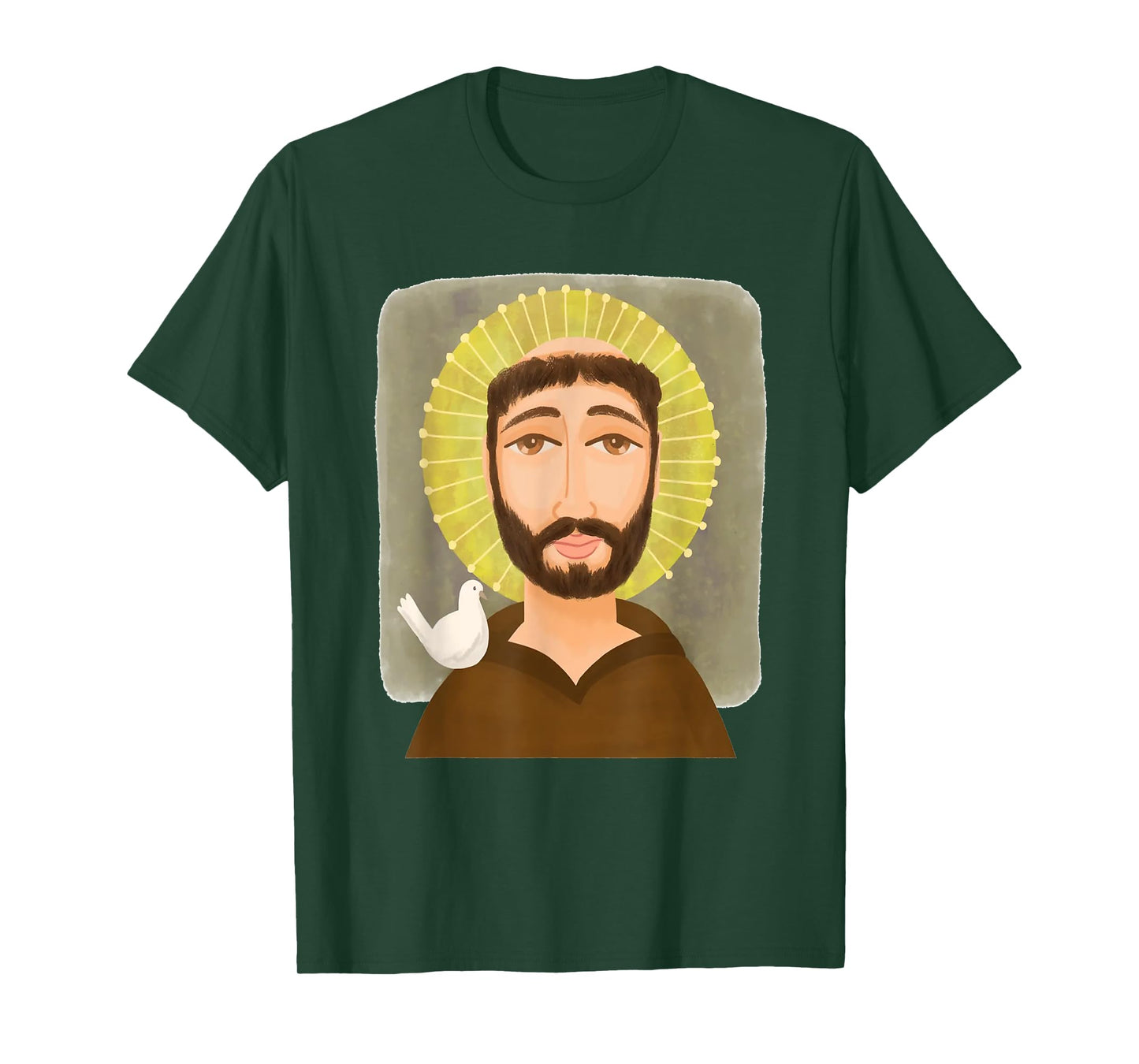 St Francis of Assisi Art Patron Saint of Animals Catholic T-Shirt