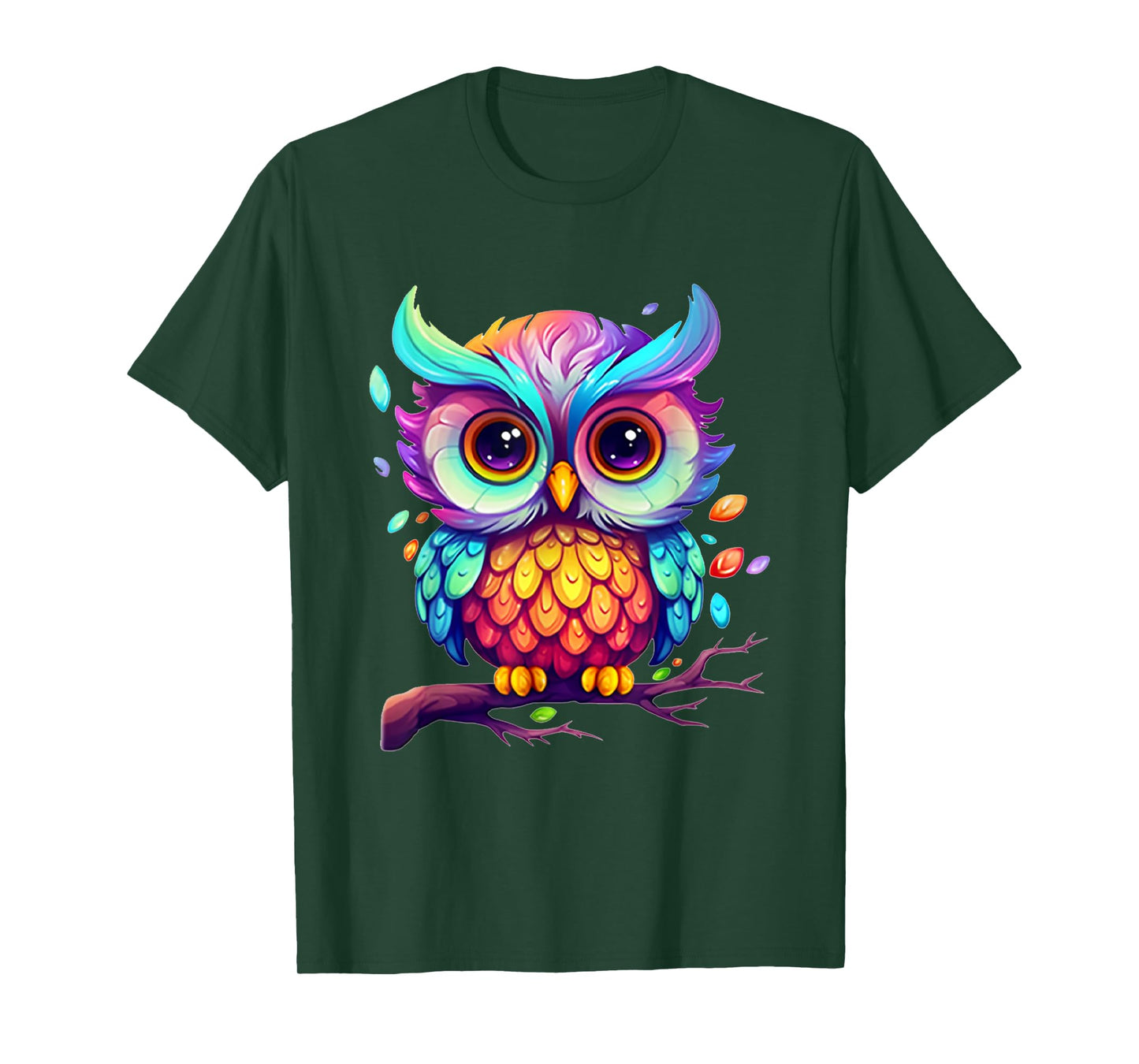 Cute Colorful Owl Art For Men Women Kids Boys Girls Owl T-Shirt