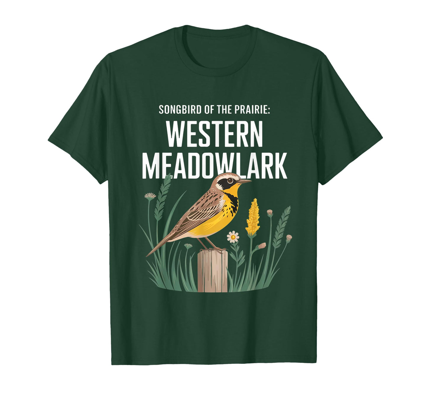 Western Meadowlark – Prairie Songbird Lover Design T-Shirt