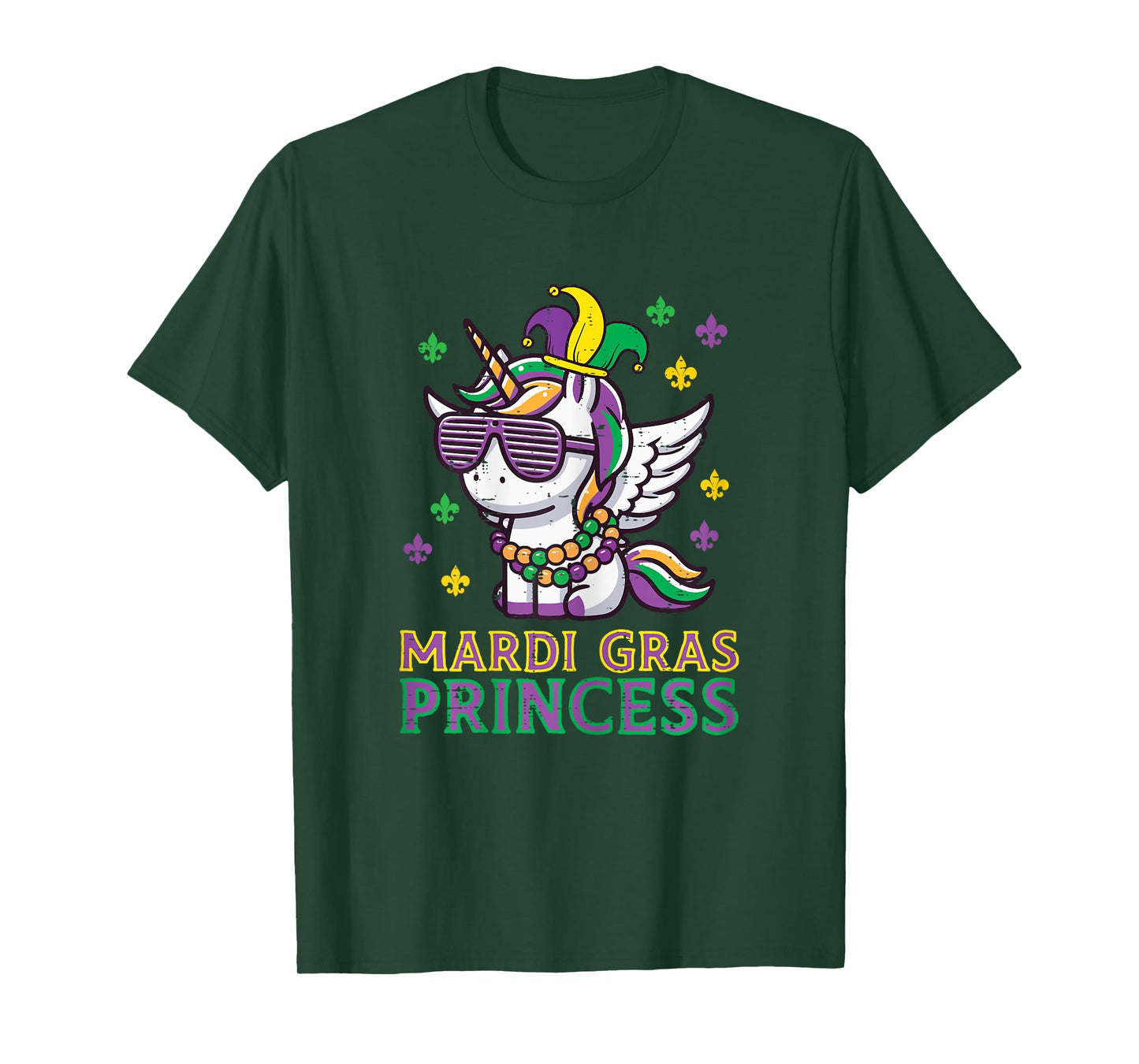 Mardi Gras Princess Unicorn Fat Tuesday Girls Kids Toddler T-Shirt