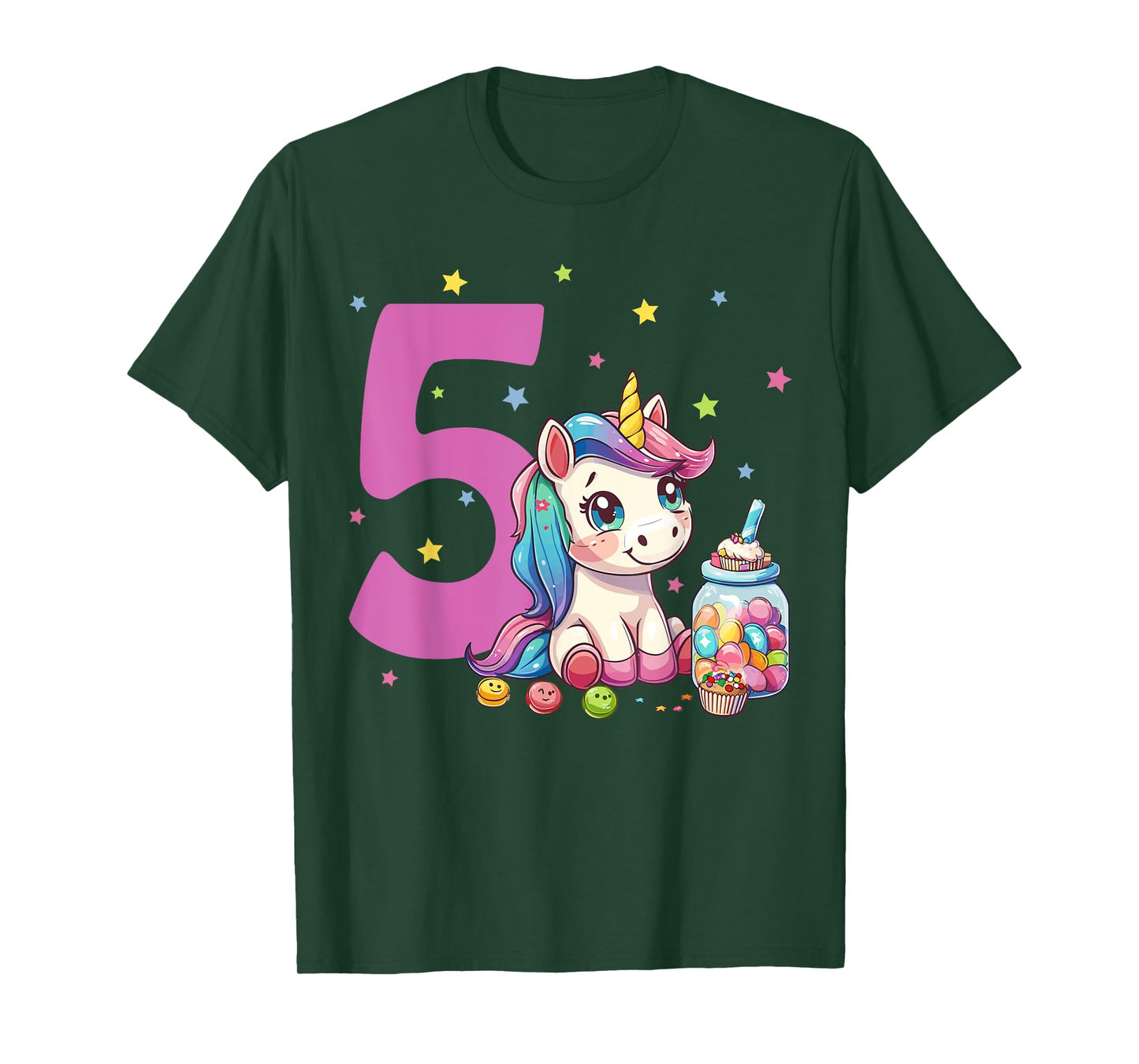 Magical Unicorn 5th Birthday Celebration T-Shirt