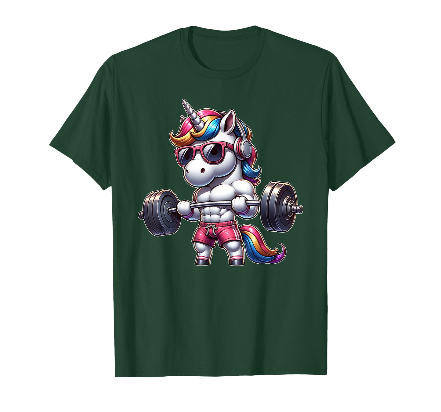 Unicorn Funny Gym Weightlifting Bodybuilder Fitness Workout T-Shirt
