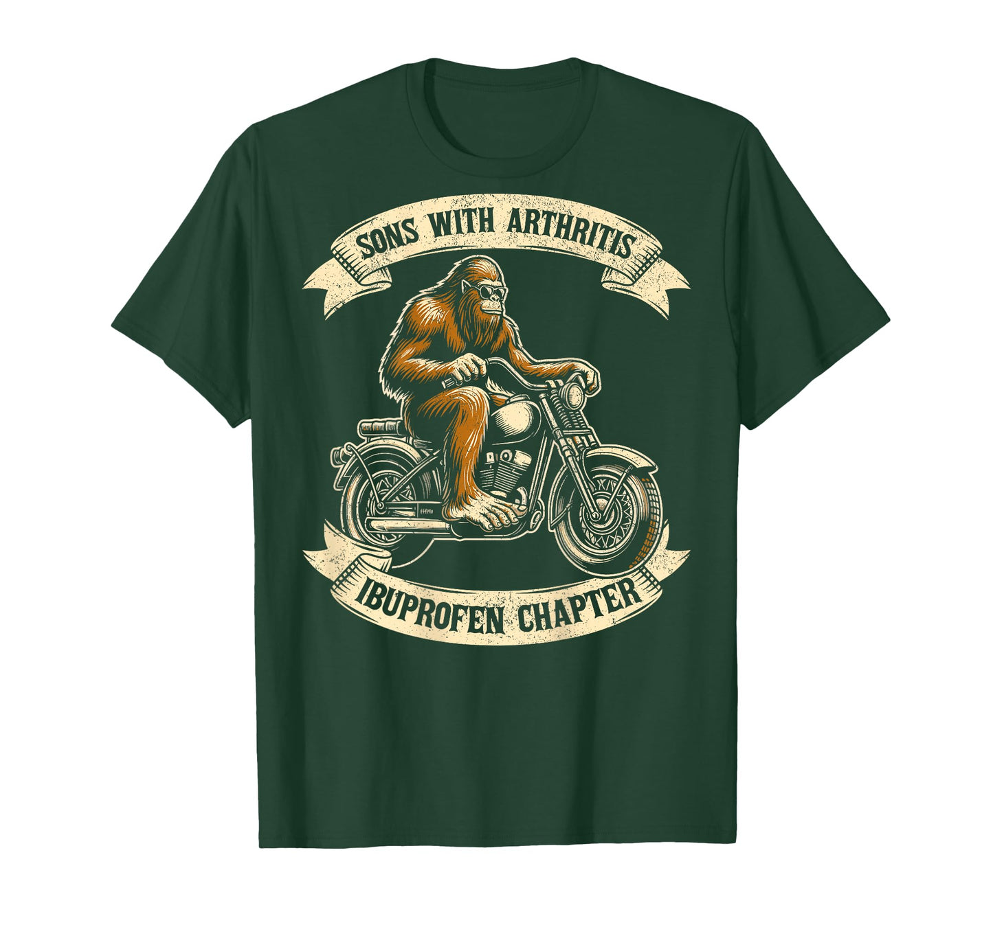 Bigfoot sons with arthritis ibuprofen chapter design on back T-Shirt