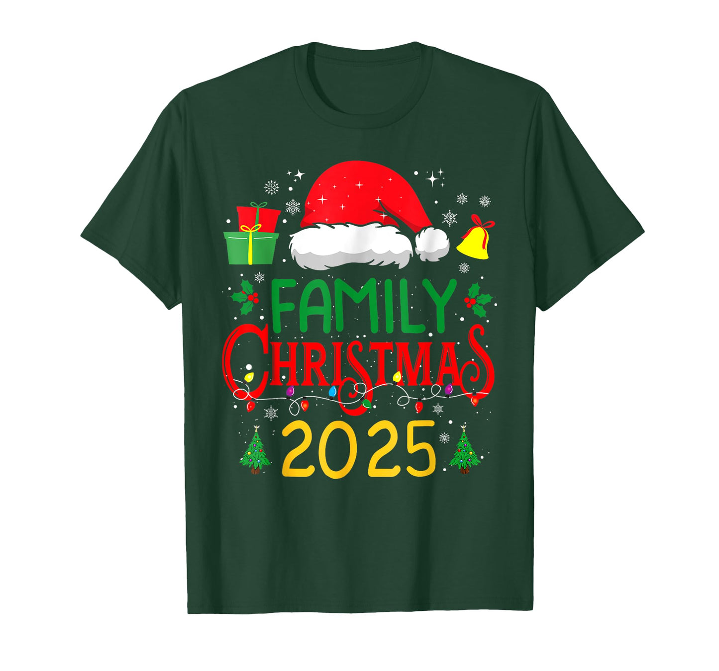 Family Christmas 2025 Matching Outfit Xmas Squad Santa T-Shirt