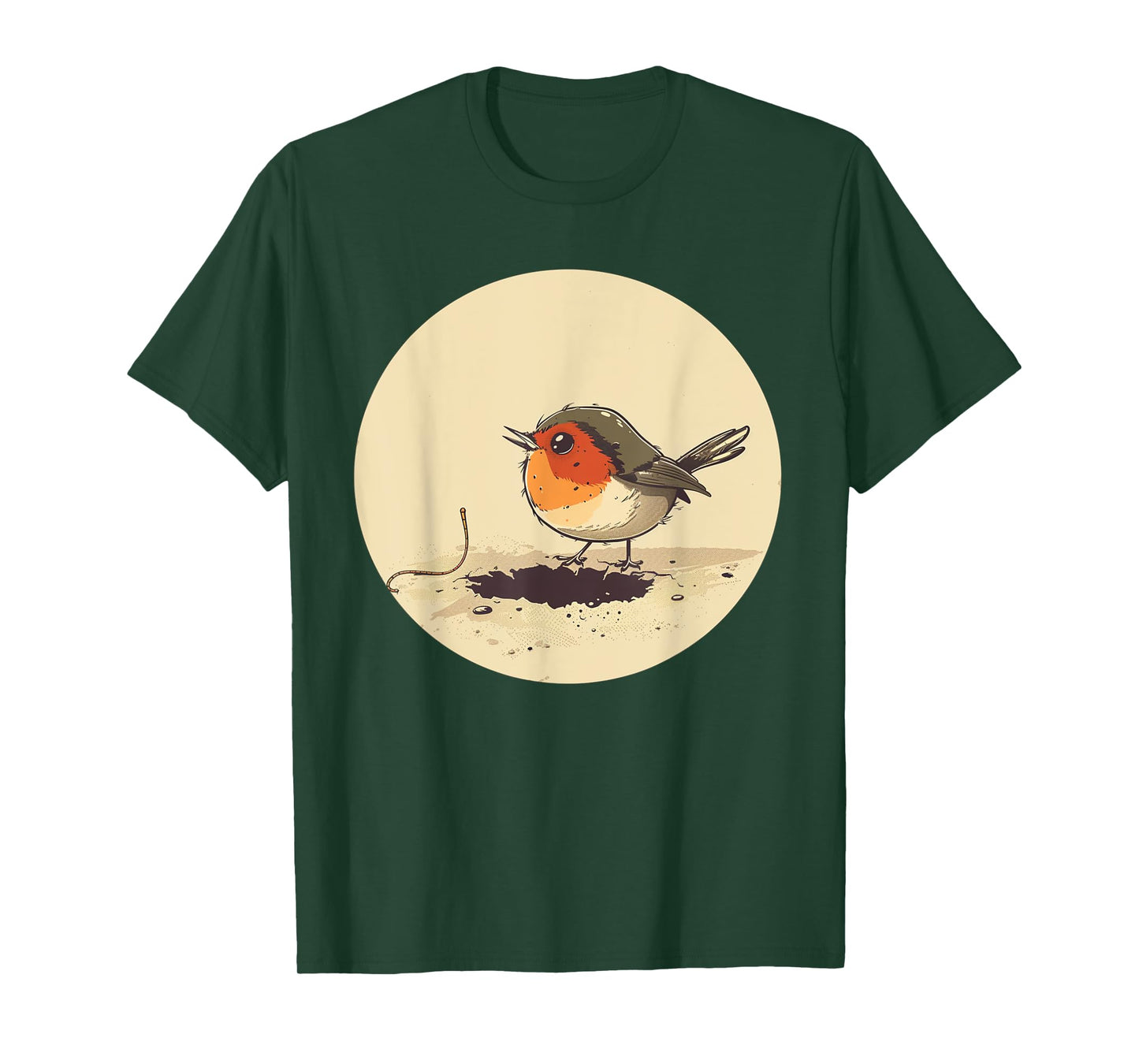 Early Bird with Worm Outfit for Robin and Birds Lovers T-Shirt