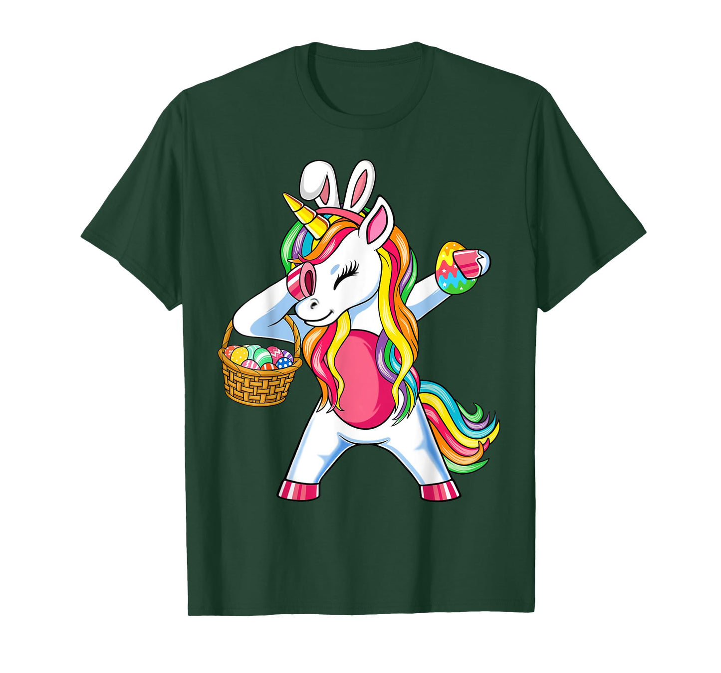 Easter Unicorn Shirt With Eggs Happy Easter Boys Girls Kids T-Shirt
