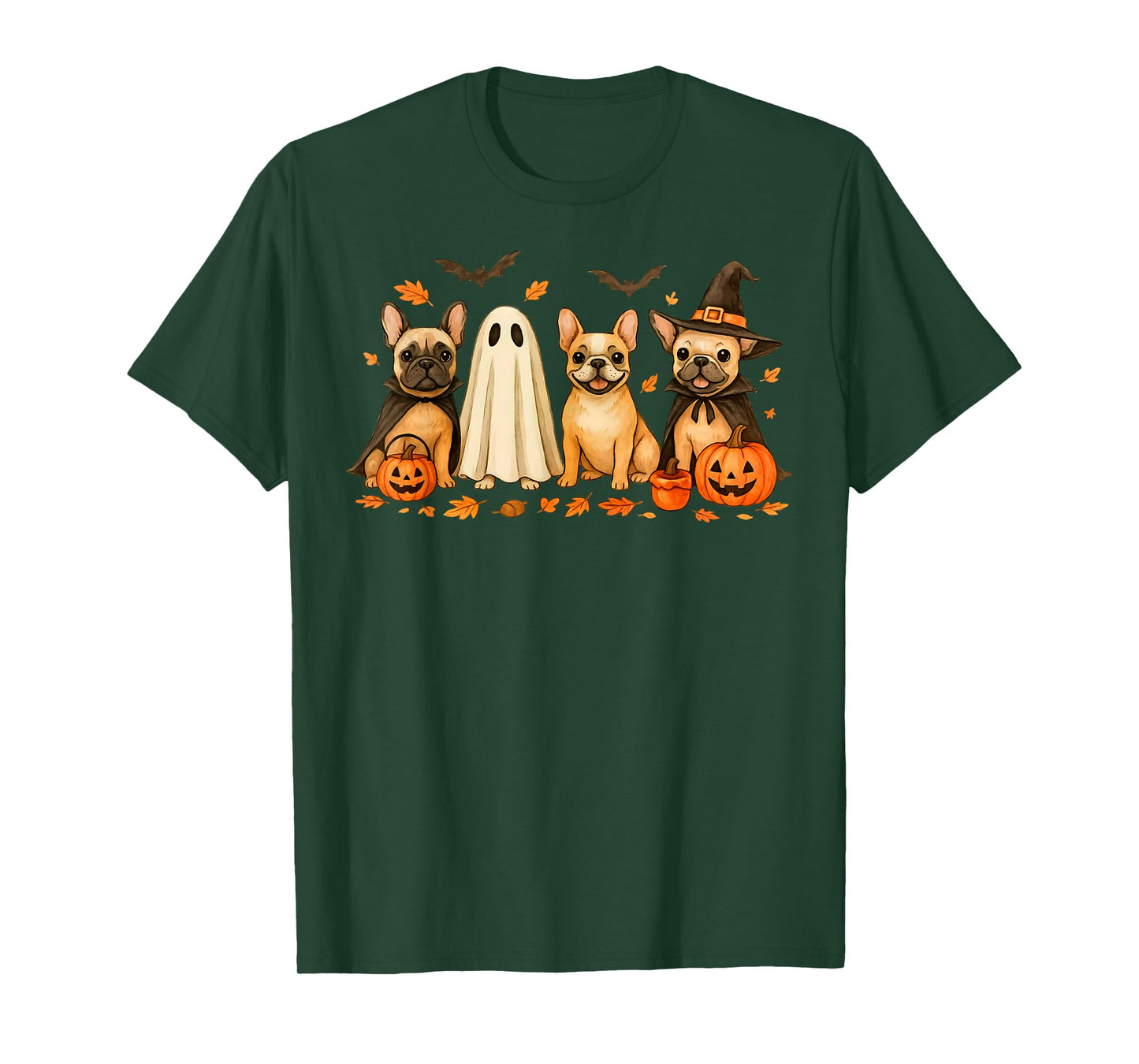 Cute French Bulldog Halloween Costume Frenchie Dog Ghost T-Shirt