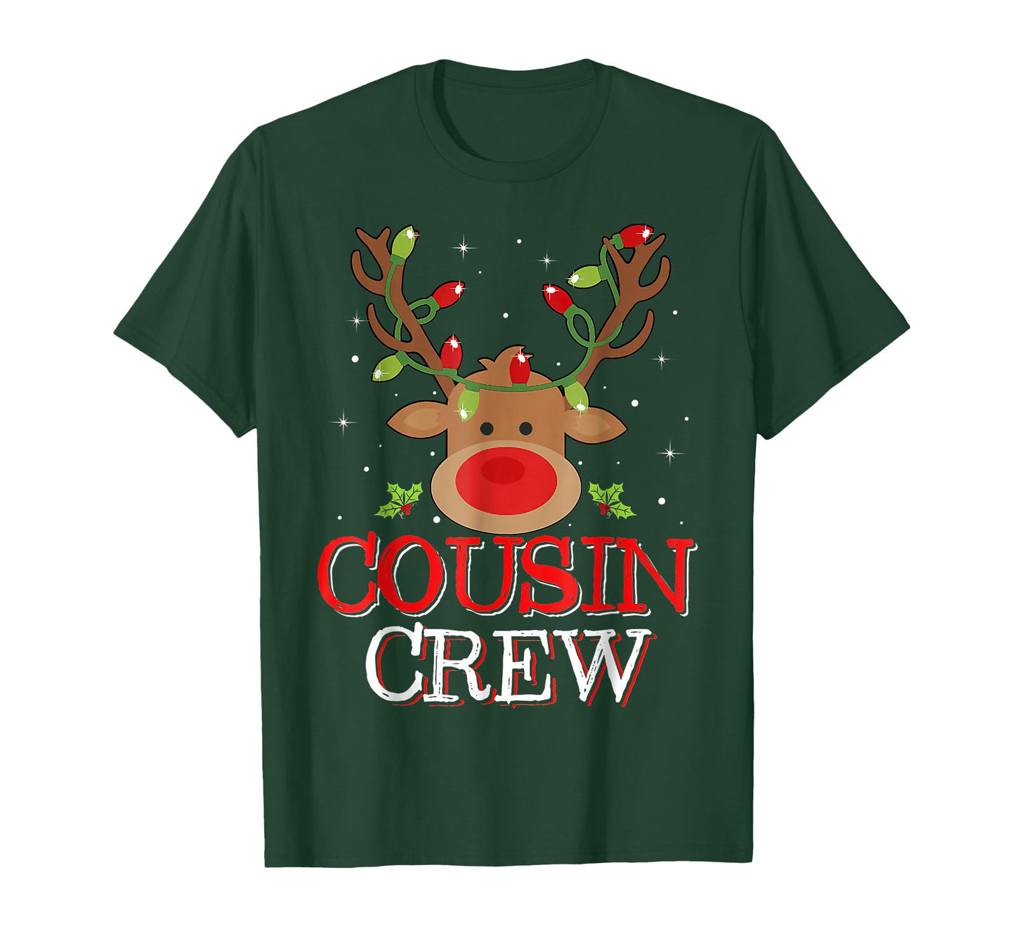 Cousin Crew Reindeer Christmas Family Pajamas T-Shirt