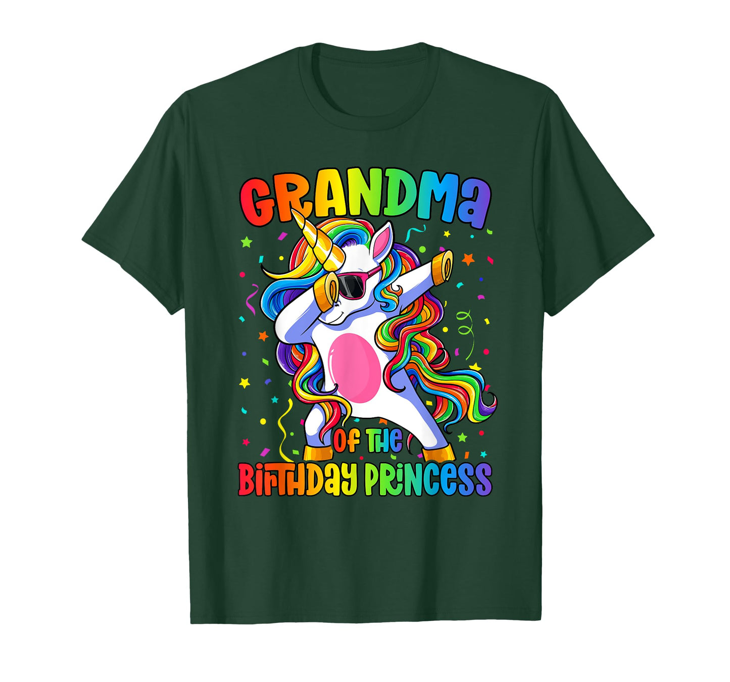 Grandma of the Birthday Princess Shirt Unicorn Grandma T-Shirt