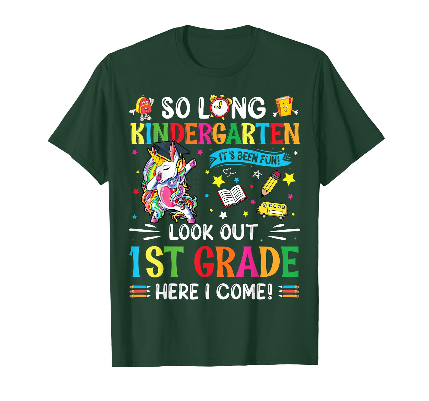 So Long Kindergarten 1st Grade Here I Come Graduation Cap T-Shirt