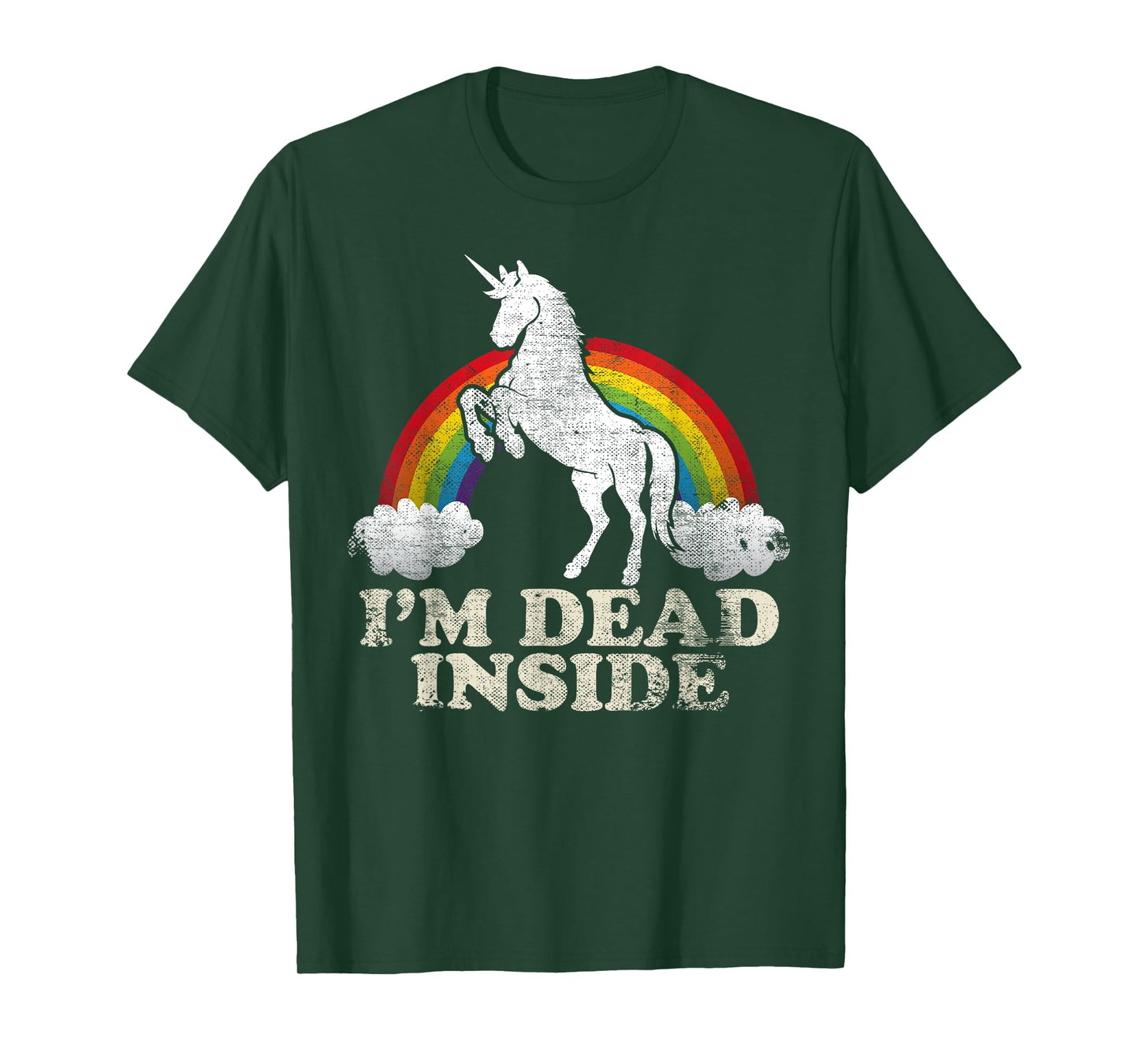 Funny Stuff - Unicorn I'm Dead Inside Sarcastic Depression Humour T-Shirt