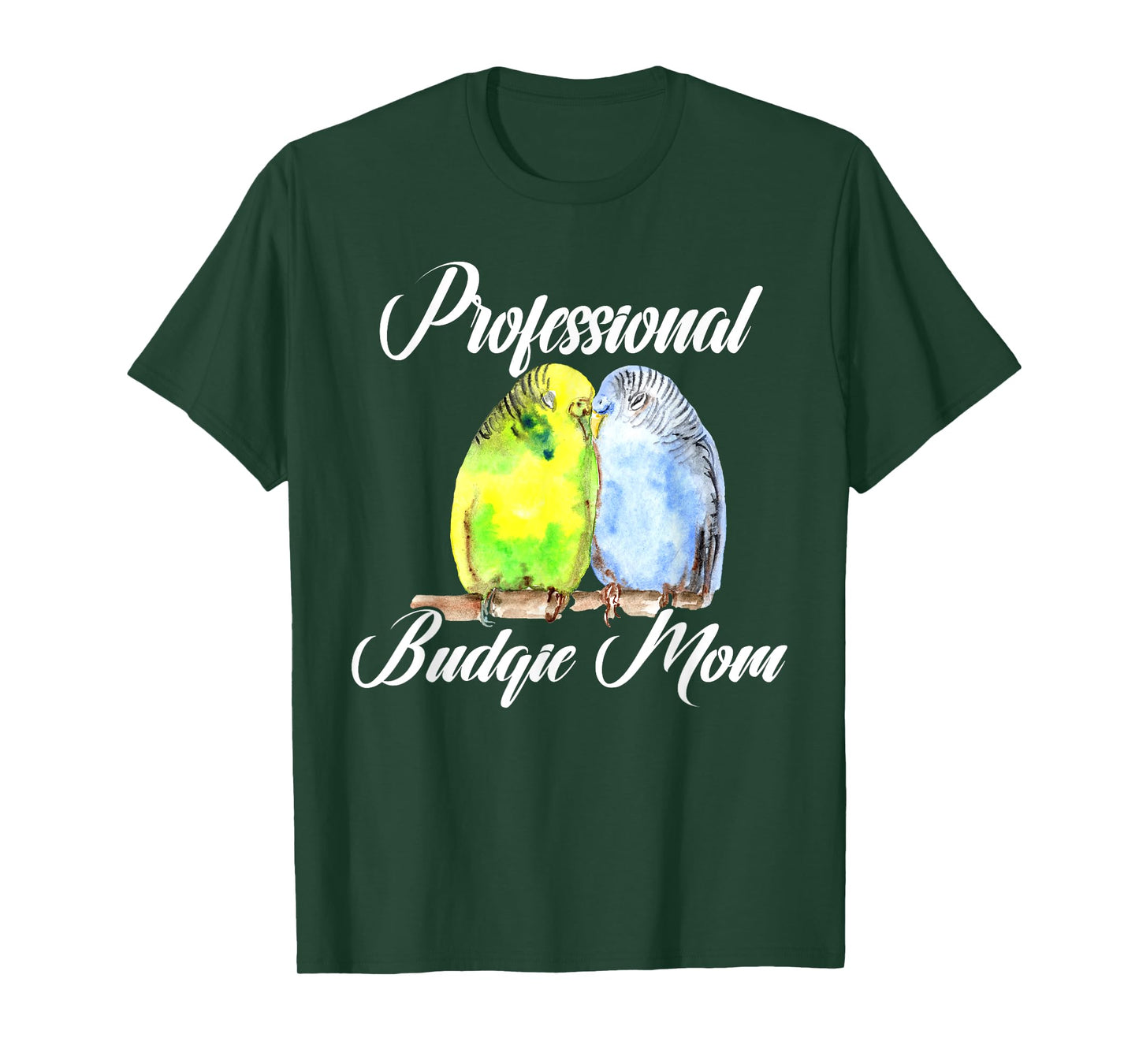 Professional Budgie Mom Parakeet Bird Budgerigar Lover Women T-Shirt