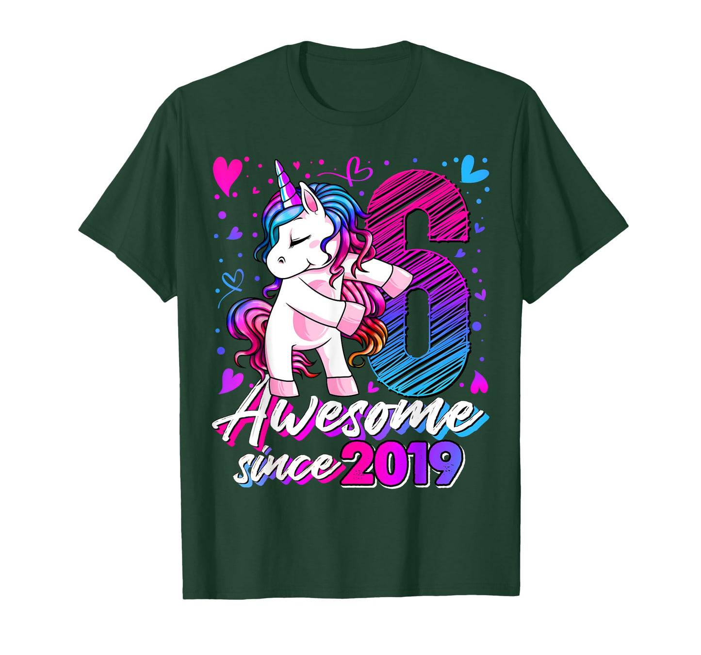 6 Year Old Unicorn Gifts For Girls 6th Birthday Girl Party T-Shirt