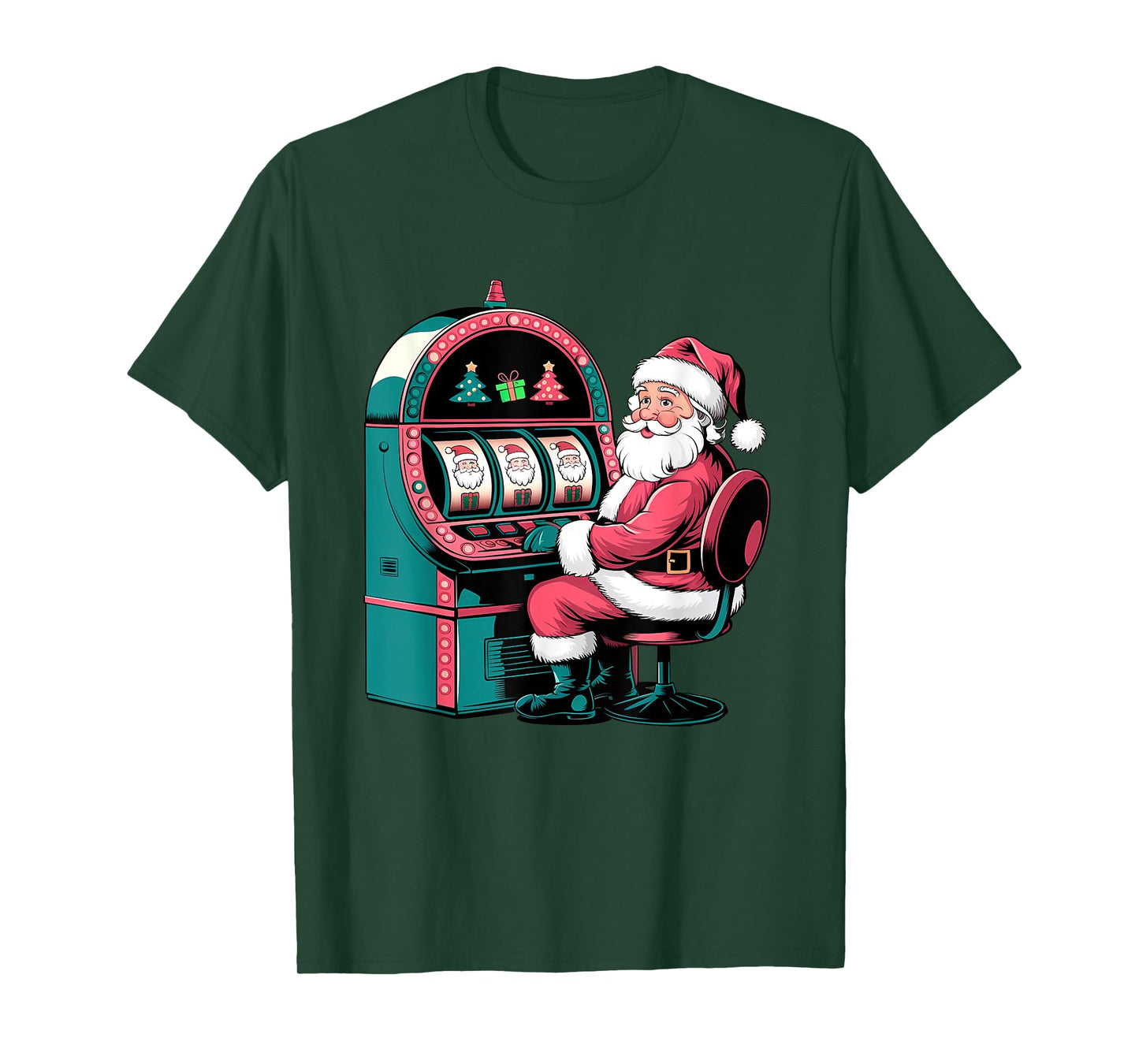 Santa Claus Slot Machine Christmas Slots T-Shirt