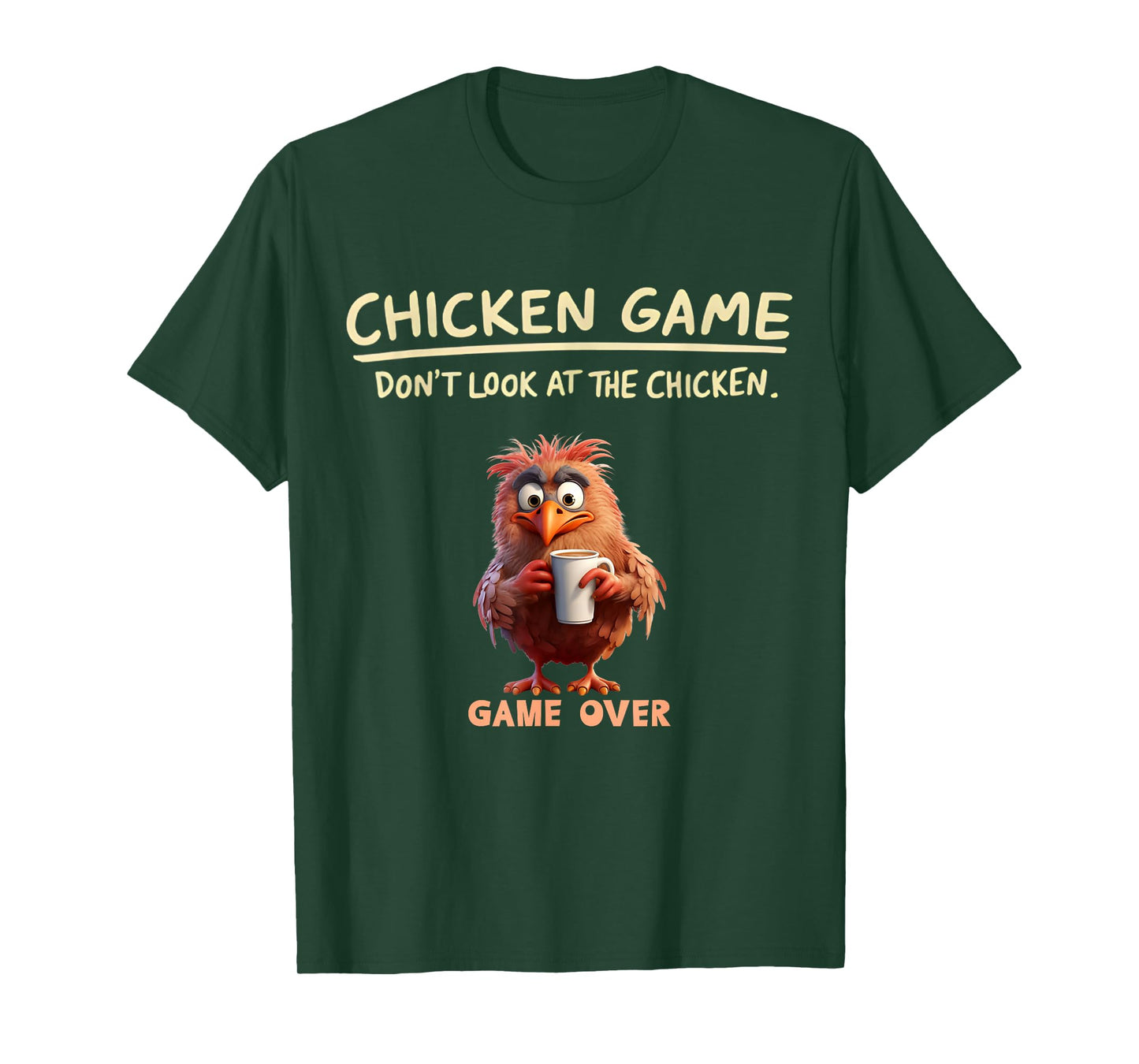 Funny the Chicken Game Don't Look At This Chicken kids boys T-Shirt