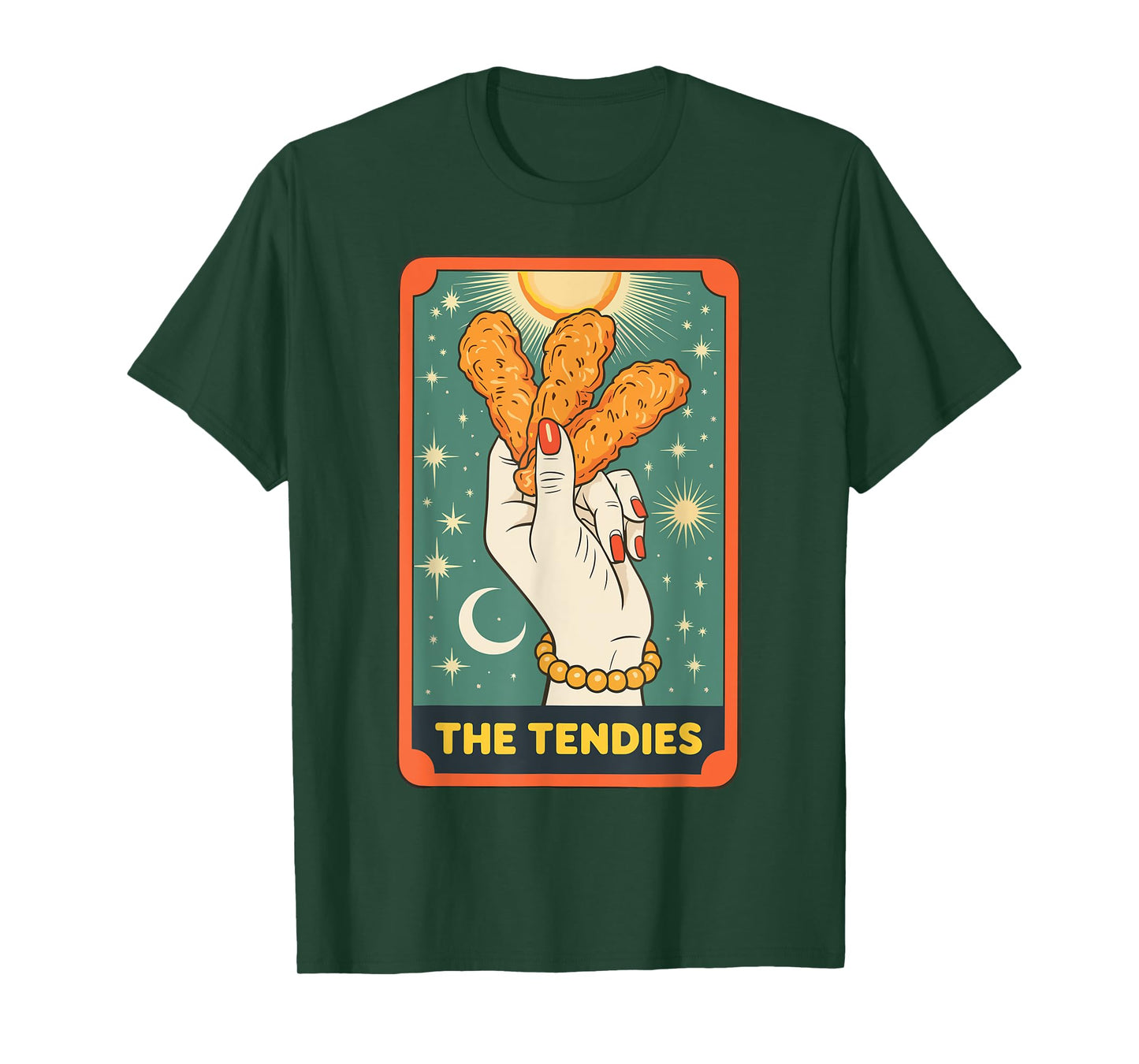 Tendies Lover Tarot Card Foodie Food Lover Chicken Tenders T-Shirt