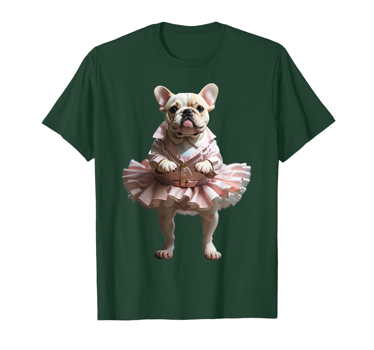 French Bulldog Ballet Funny Dog Owner Pet Tutu Graphic T-Shirt for Men Women Kids