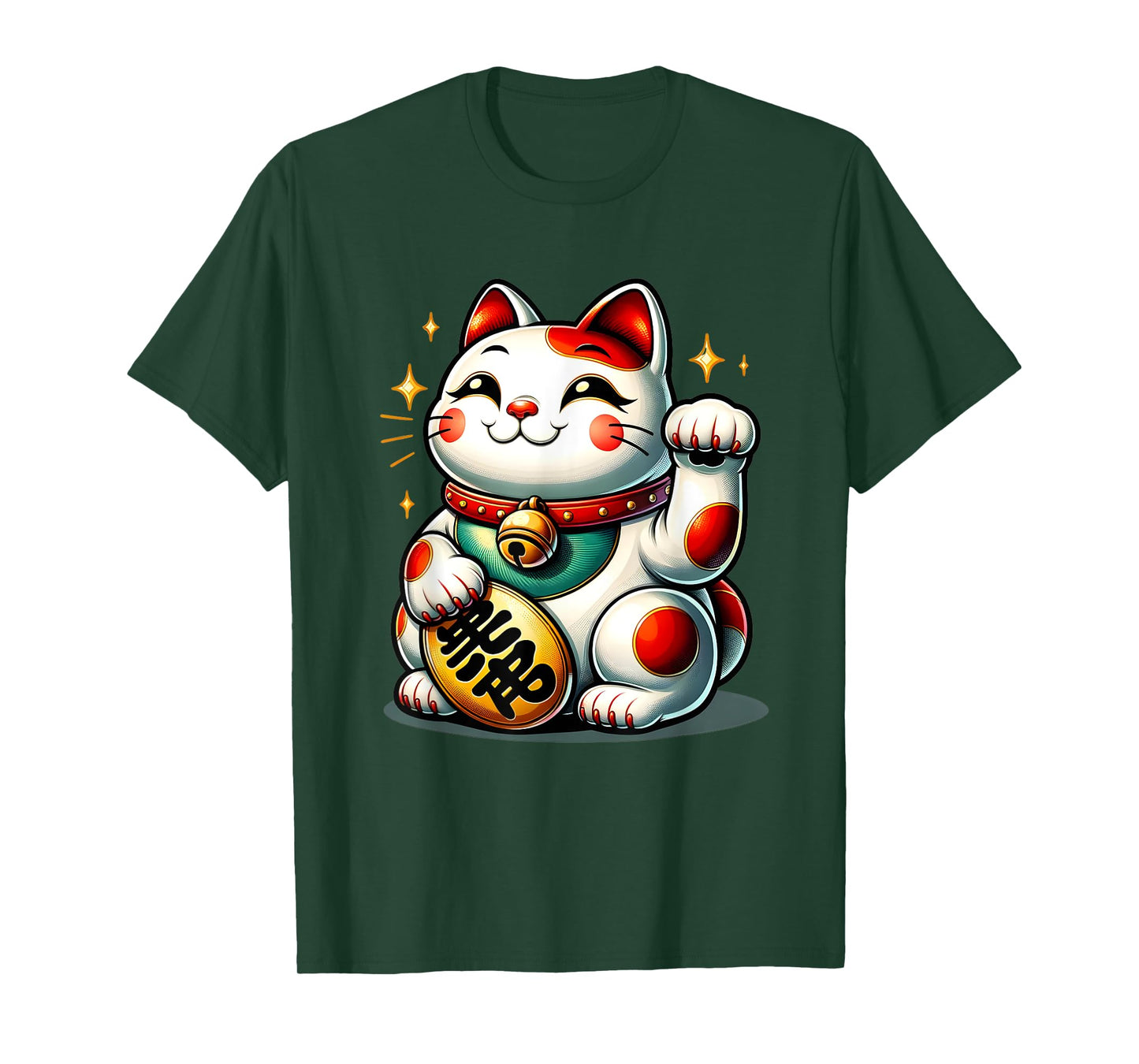 Maneki-Neko Lucky Cat Money Kitten Good Luck Charm Japan T-Shirt