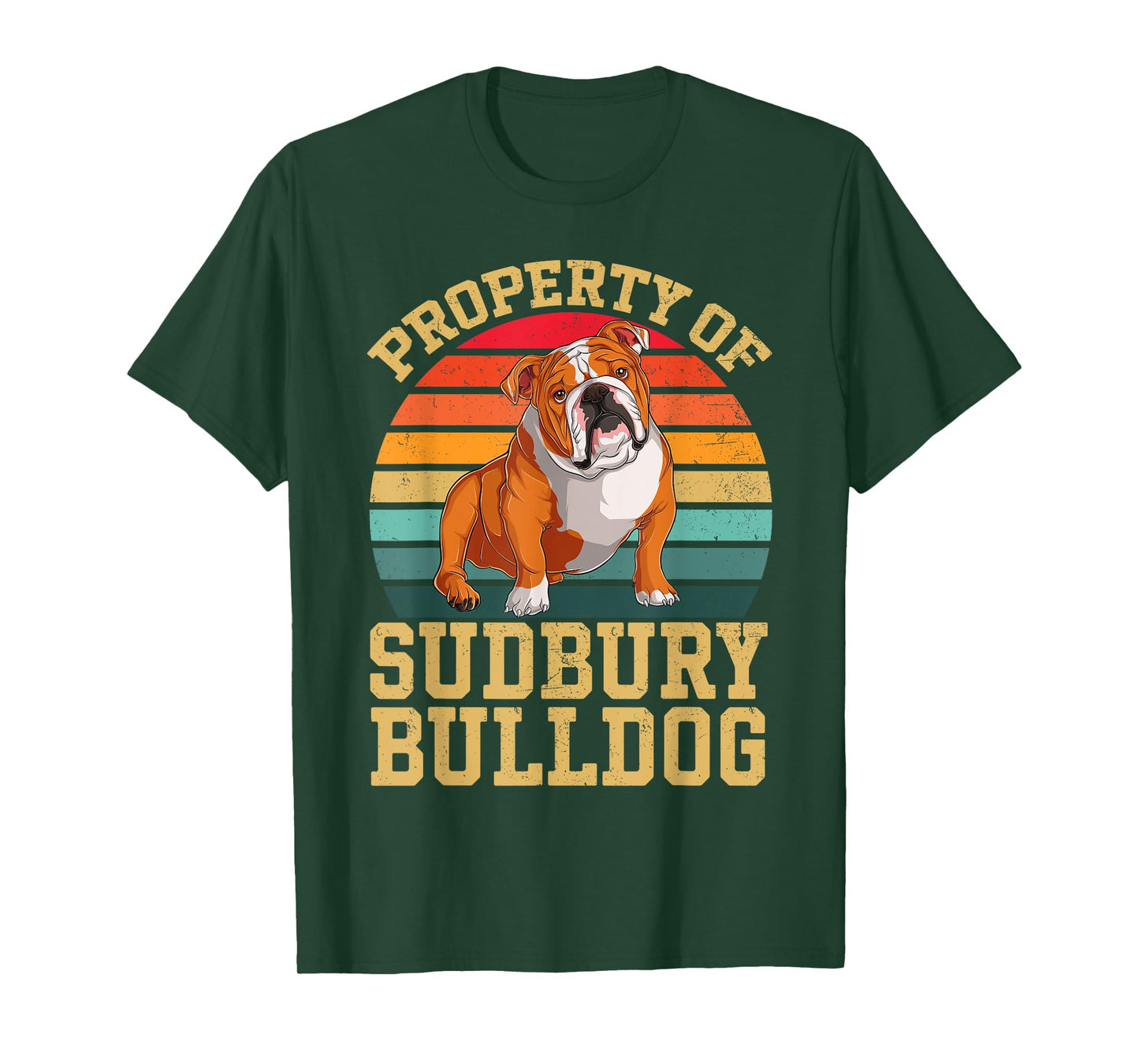 Property Of Sudbury Bulldog vintage bulldog Men Women T-Shirt