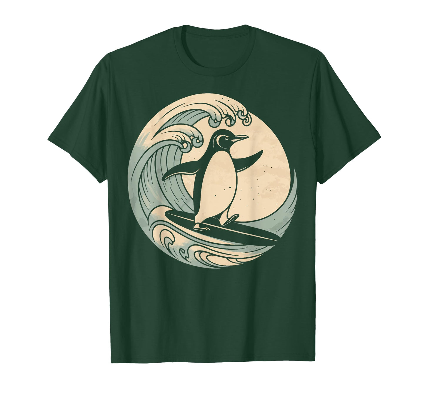 Penguin Surfing Surfboard T-Shirt