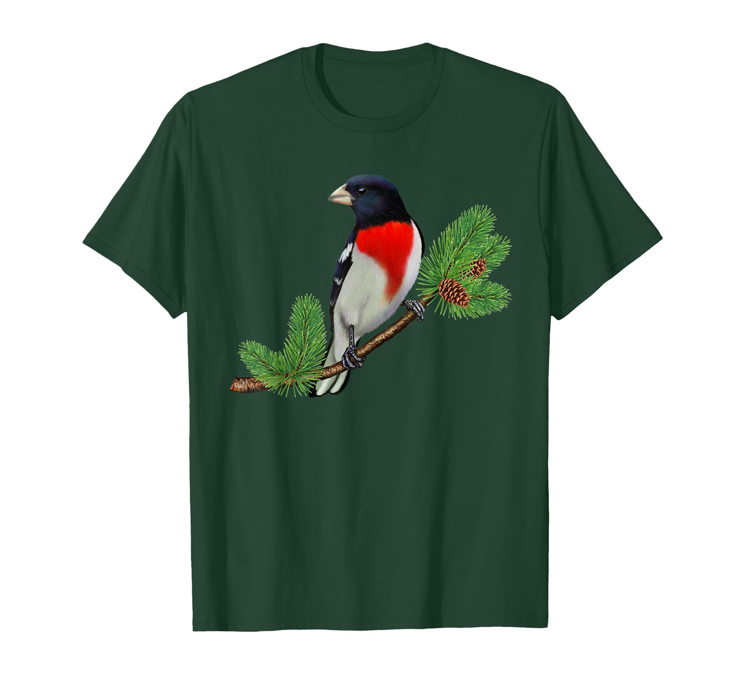 Rose Breasted Grosbeak Shirt Ornithology Bird T-Shirt
