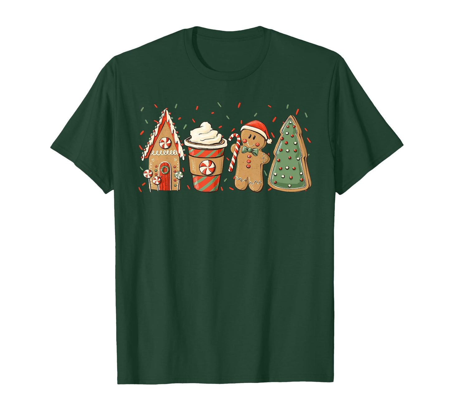 Gingerbread Hot Cocoa Merry Christmas Xmas Pajamas Holiday T-Shirt