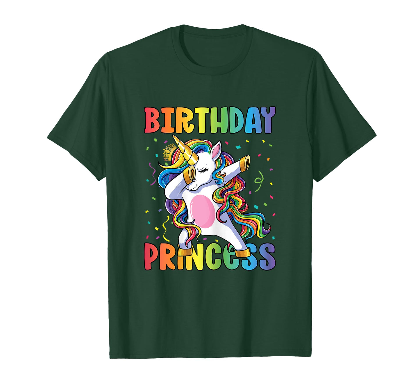 Birthday Princess Shirt Girl Kids Women Dabbing Unicorn Girl T-Shirt