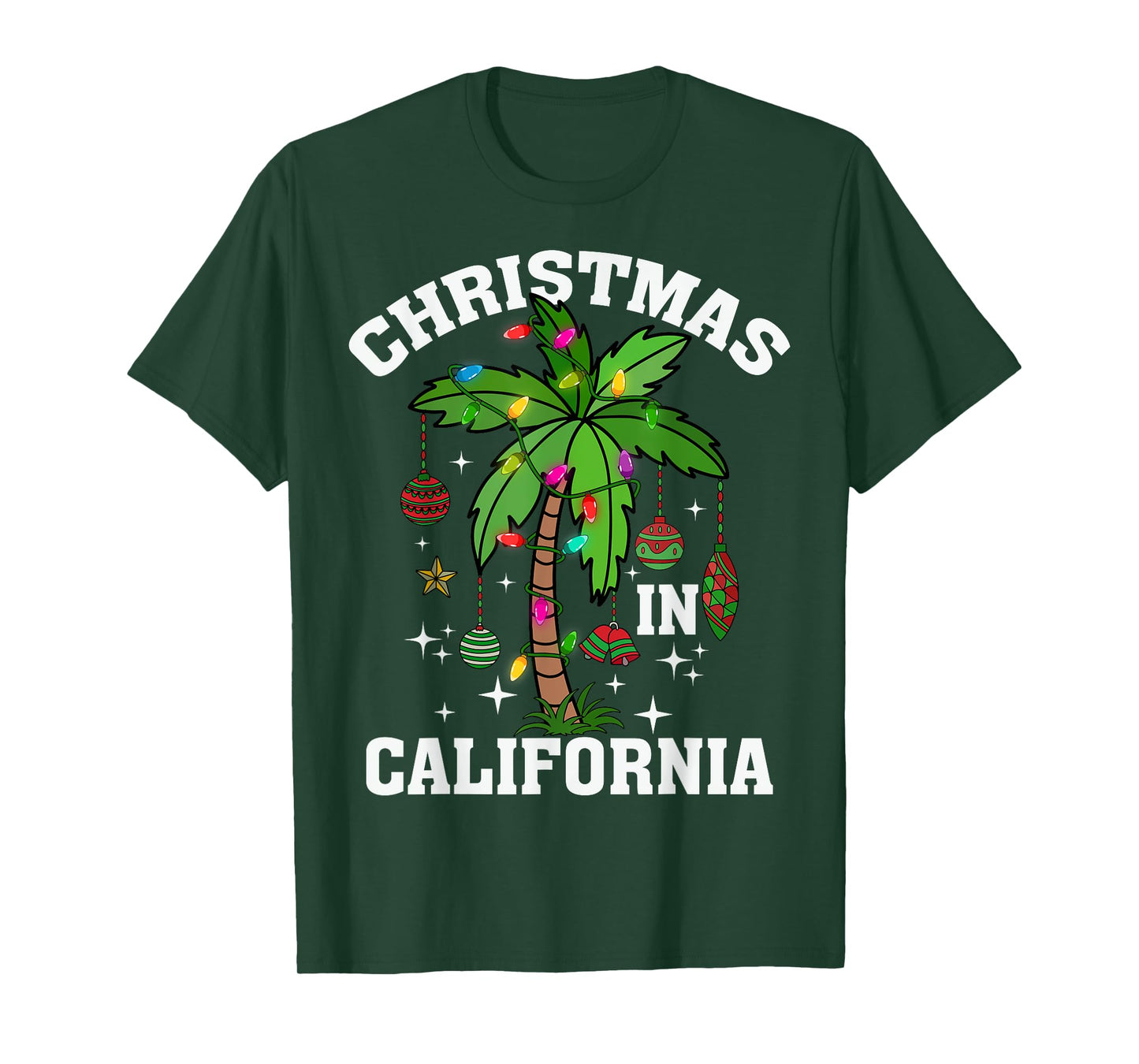 Christmas in California Deck The Palm Tree Xmas for Women T-Shirt