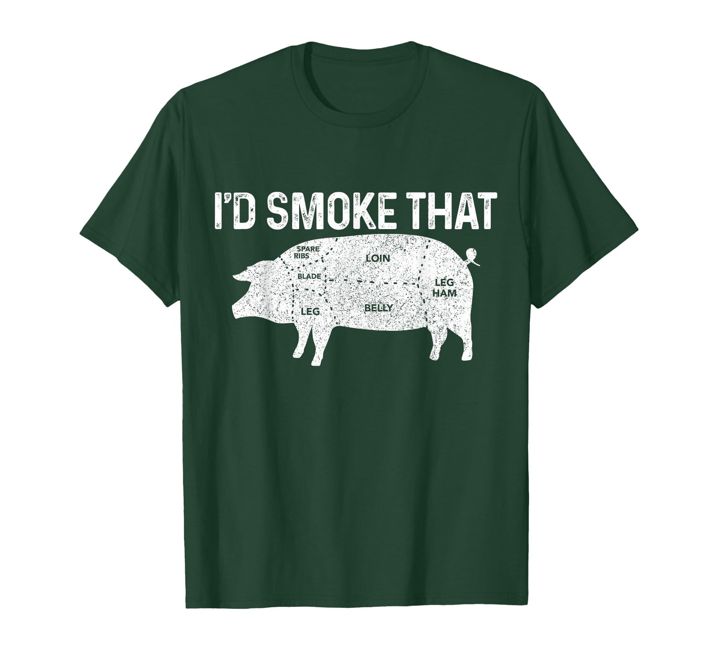 Chef Butcher BBQ I'd Smoke That Pig Pork Funny Father's Day T-Shirt