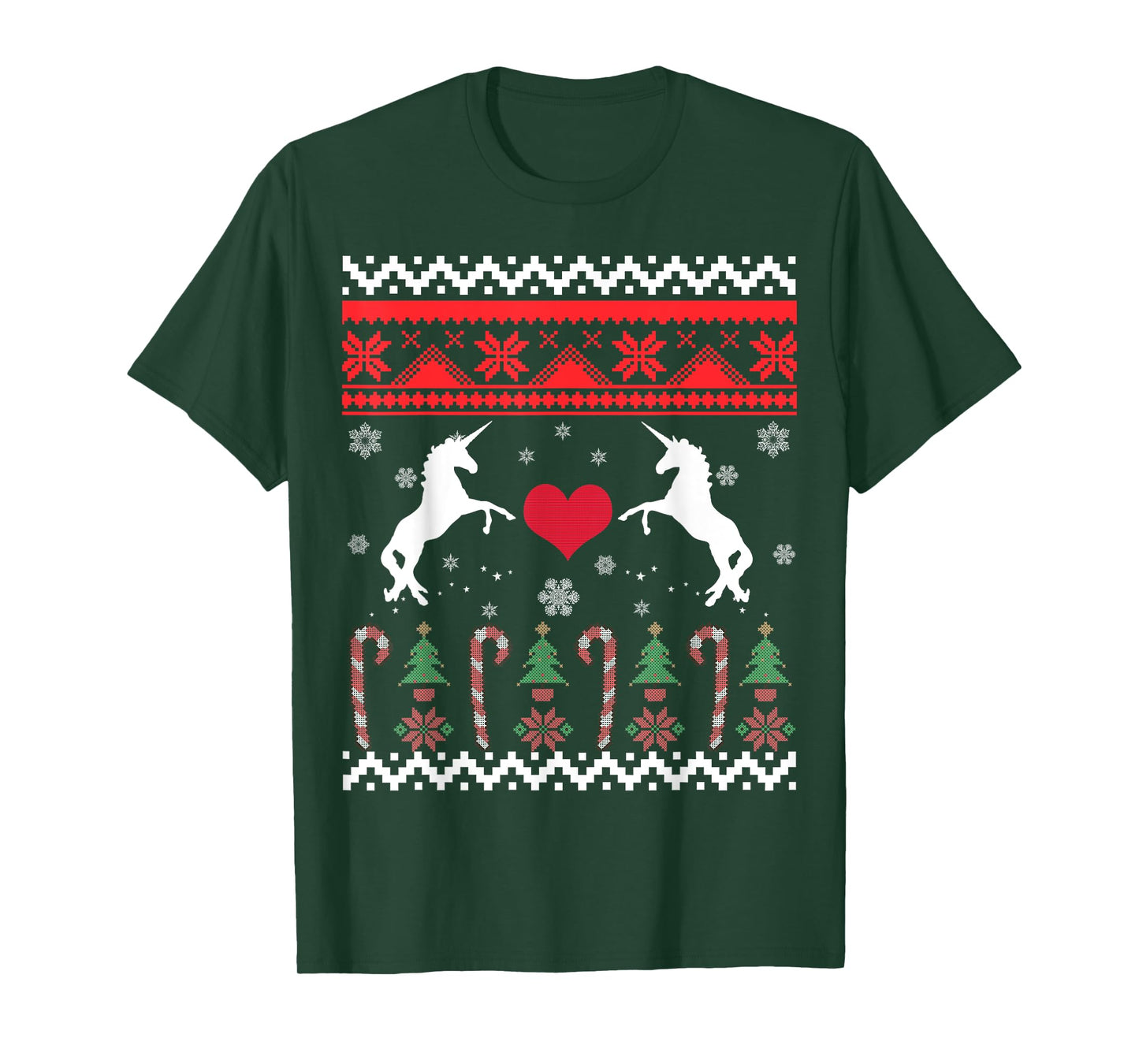 Unicorn Ugly Christmas Sweater Party T-Shirt