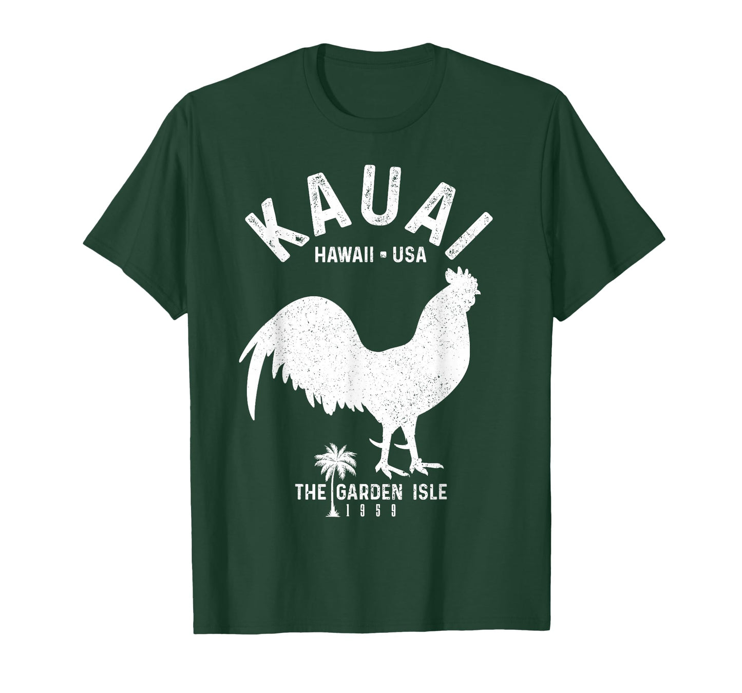 Kauai 1959 The Garden Isle Chicken Hawaii Vintage Hawaiian T-Shirt