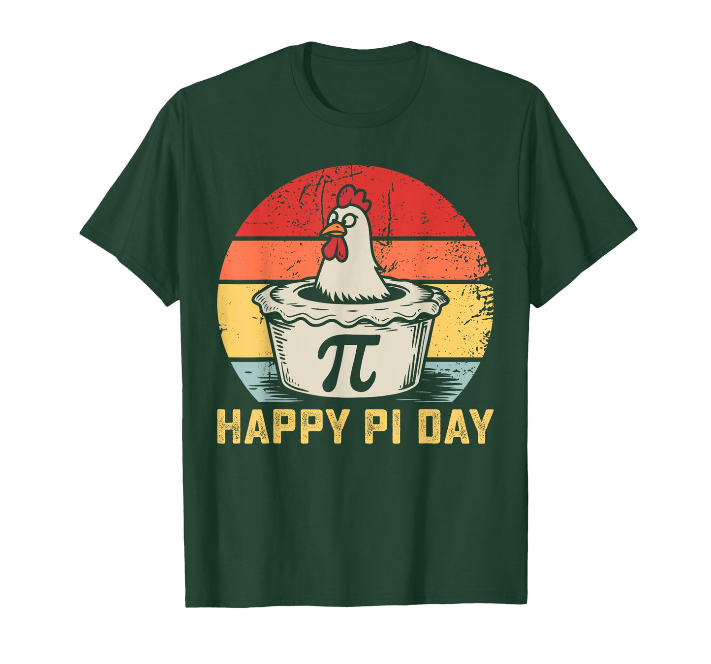 Happy Pi Day Funny Chicken Pot Pie Math Lover Teacher Pi Day T-Shirt