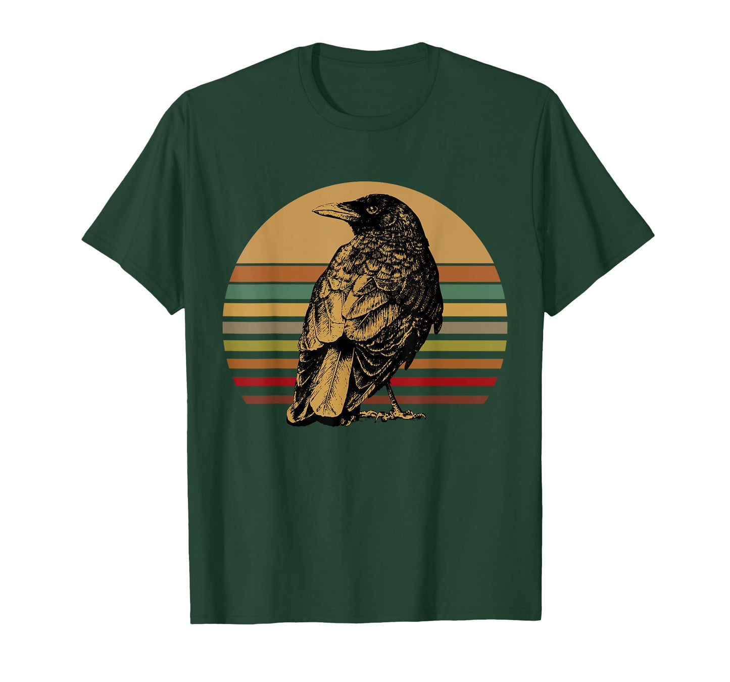 Black Crow Retro Bird Watching Gift Idea Raven Crows T-Shirt