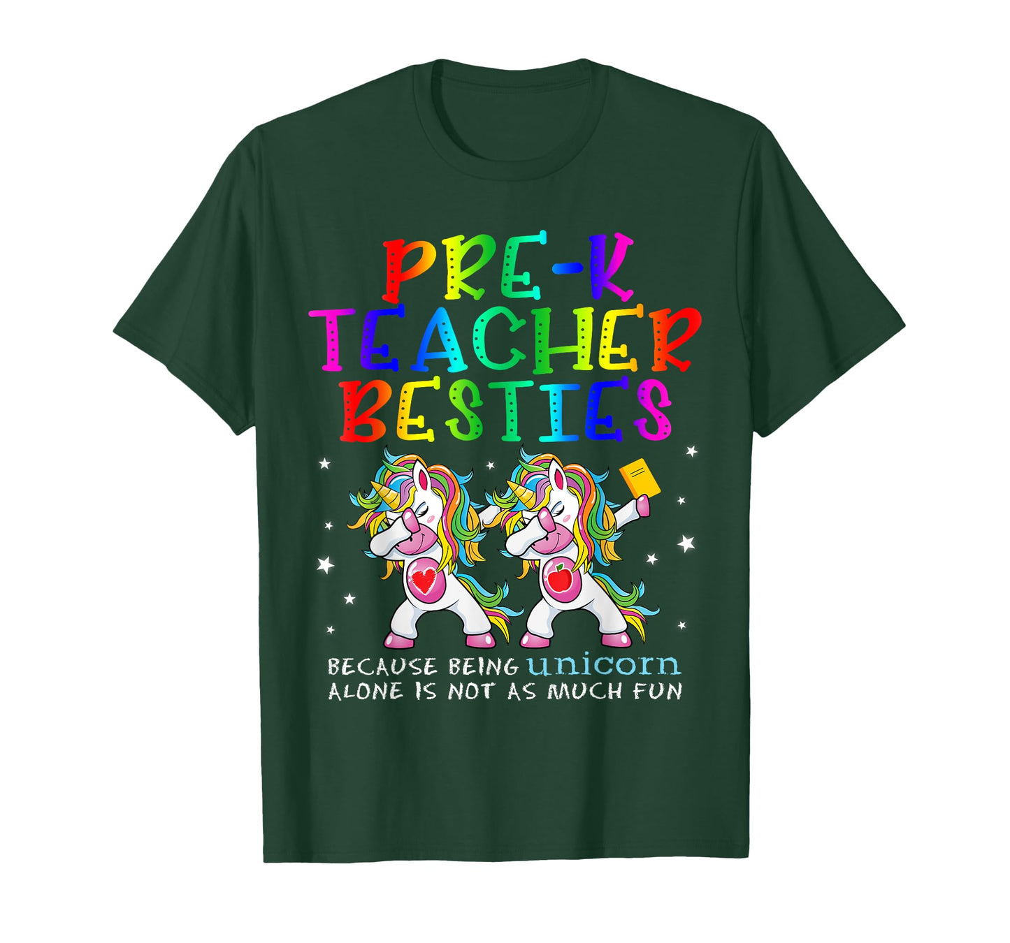 Pre-K Teacher Besties Teacher's Day Best Friend T-Shirt for Men Women