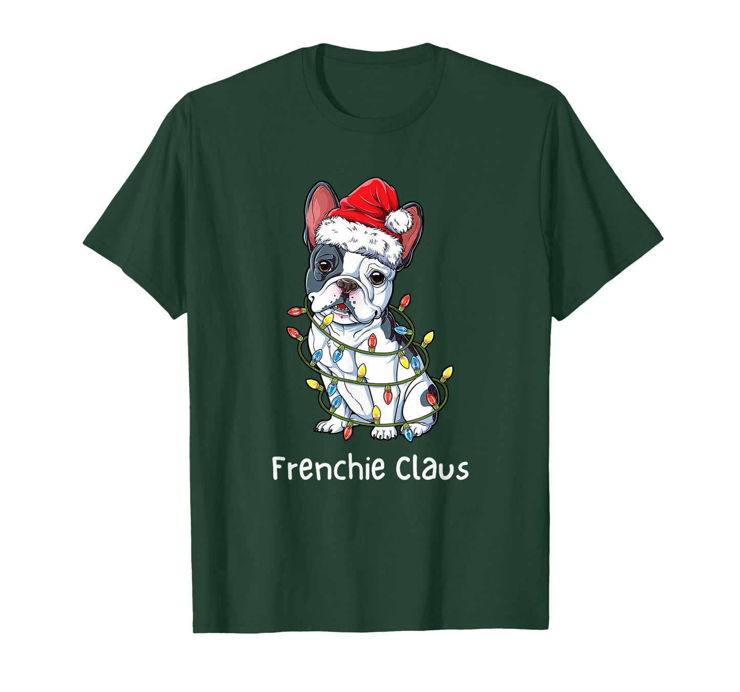Santa French Bulldog Xmas Pajamas Funny Frenchie Christmas T-Shirt