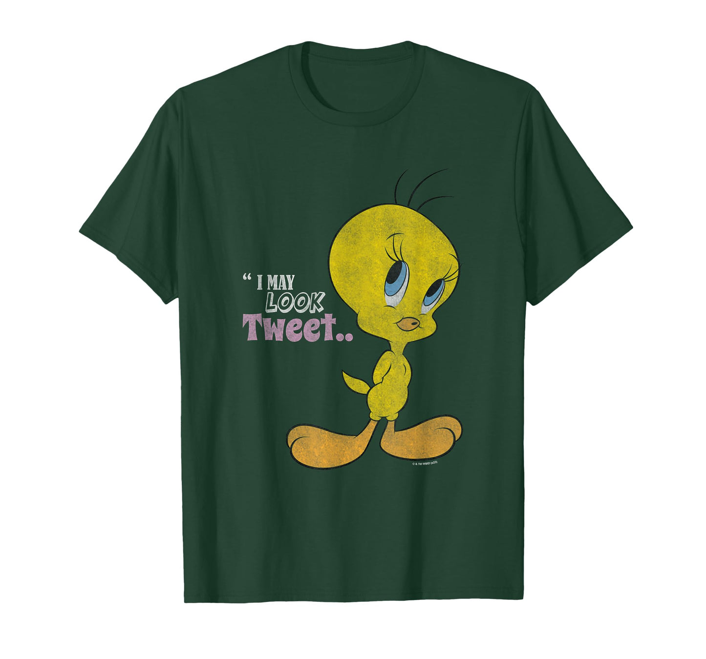 Looney Tunes I May Look Tweet Distressed Tweety Shot T-Shirt