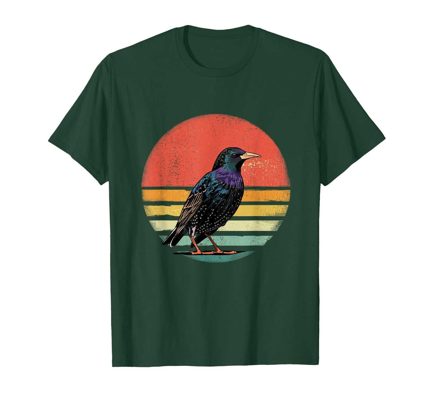 Retro Vintage Starling Nature Starling Bird Watcher T-Shirt