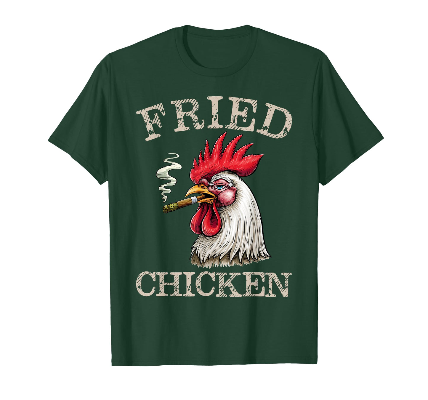 Fried Smoking Chicken 420 Marijuana Graphic Weed Men Women T-Shirt