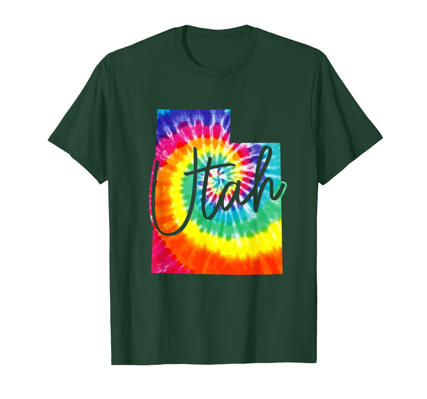 Utah Tie Dye State Map Pride Hippie Vintage Retro T-Shirt