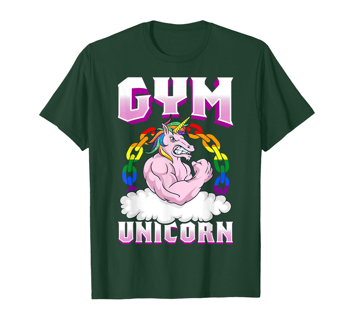 Gay Muscle Shirt Unicorn Funny Shirt Gay Gym Shirt Workout T-Shirt
