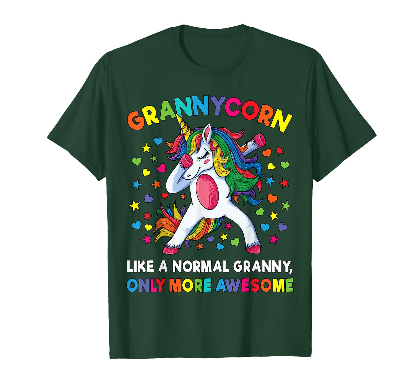 Grannycorn Like A Grandma Only Awesome Dabbing Unicorn T-Shirt