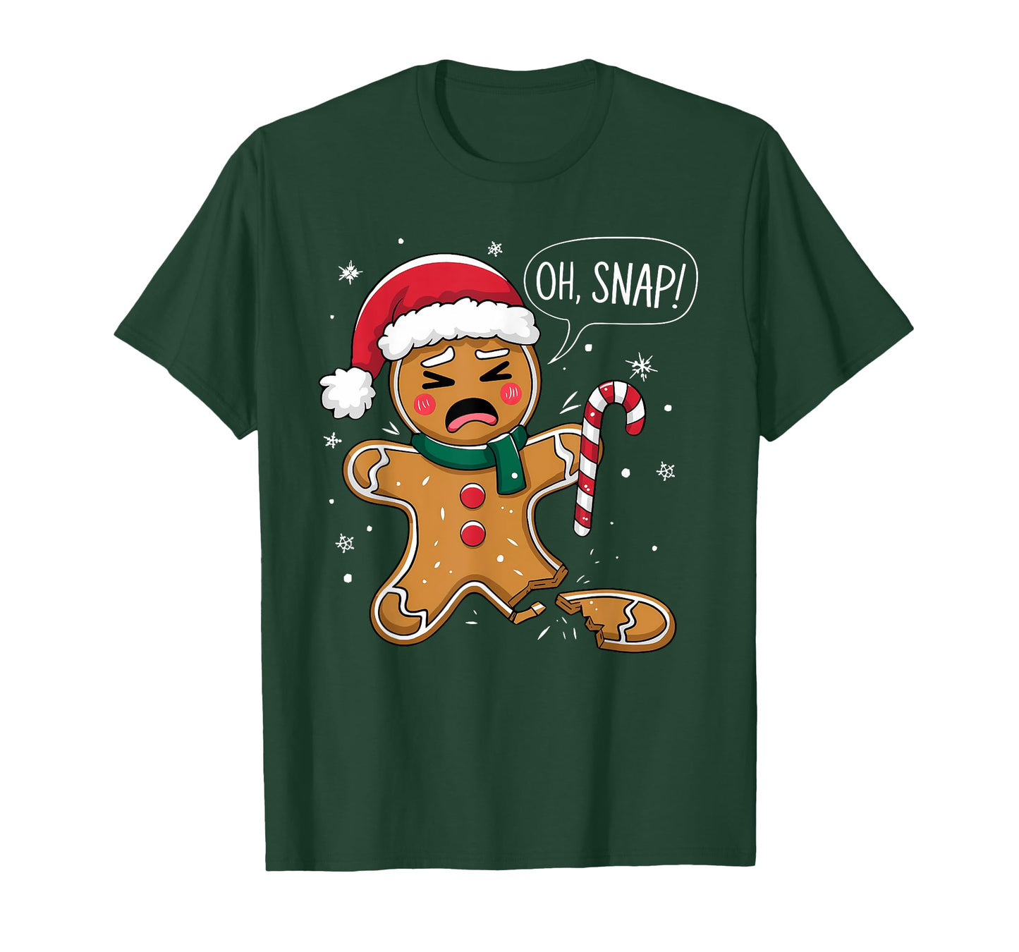 Funny Oh Snap Gingerbread Bakery Christmas Snacks Adults Kid T-Shirt