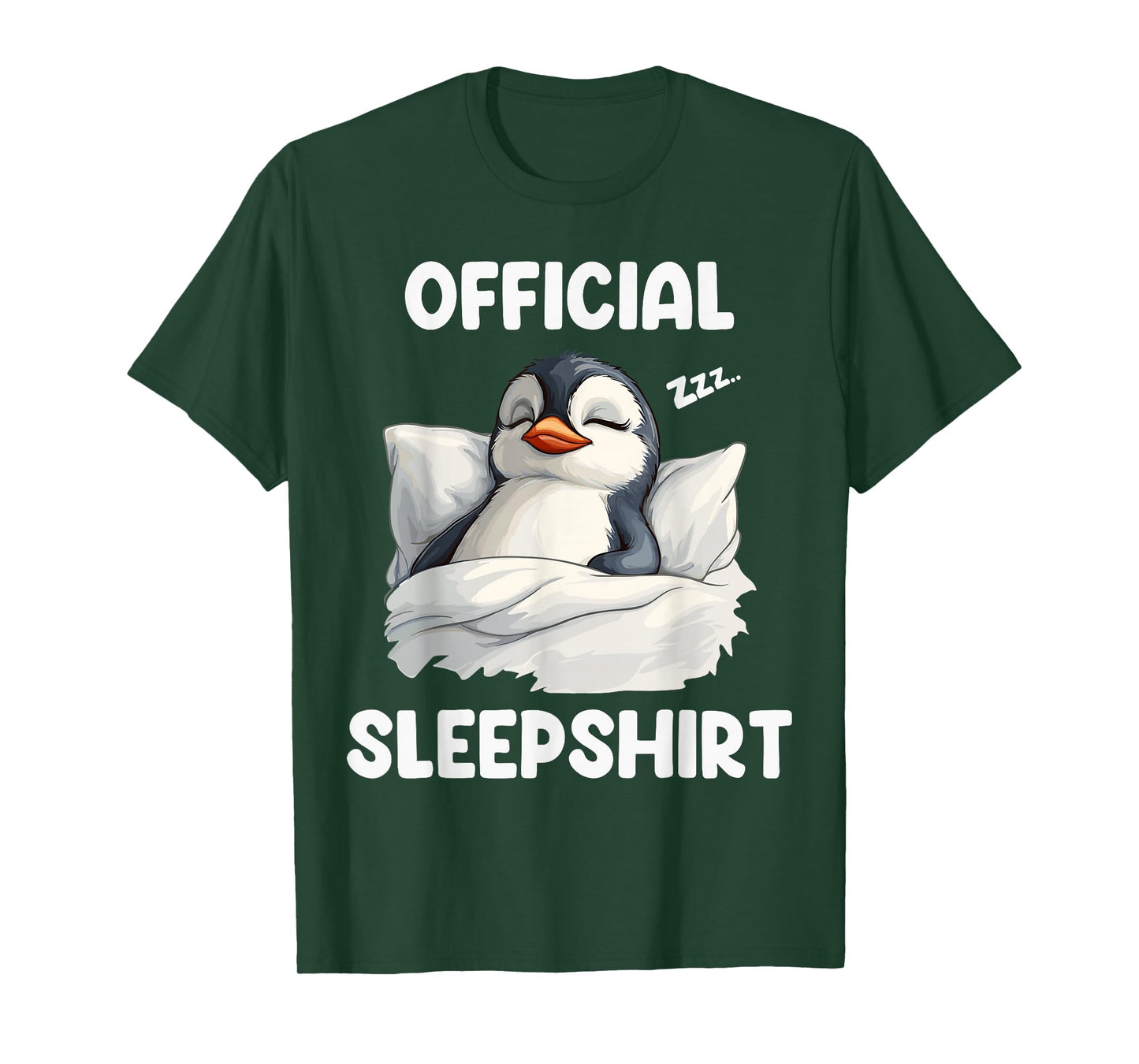 Official Sleepshirt Sleeping Penguin Animal Lovers Pajama T-Shirt